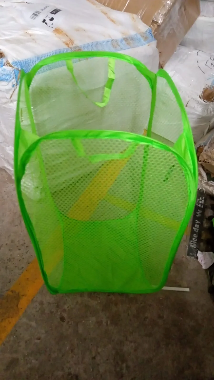 Foldable Collapsible Mesh Laundry Bag Pack Of 1 (Mix Color) - Image 7