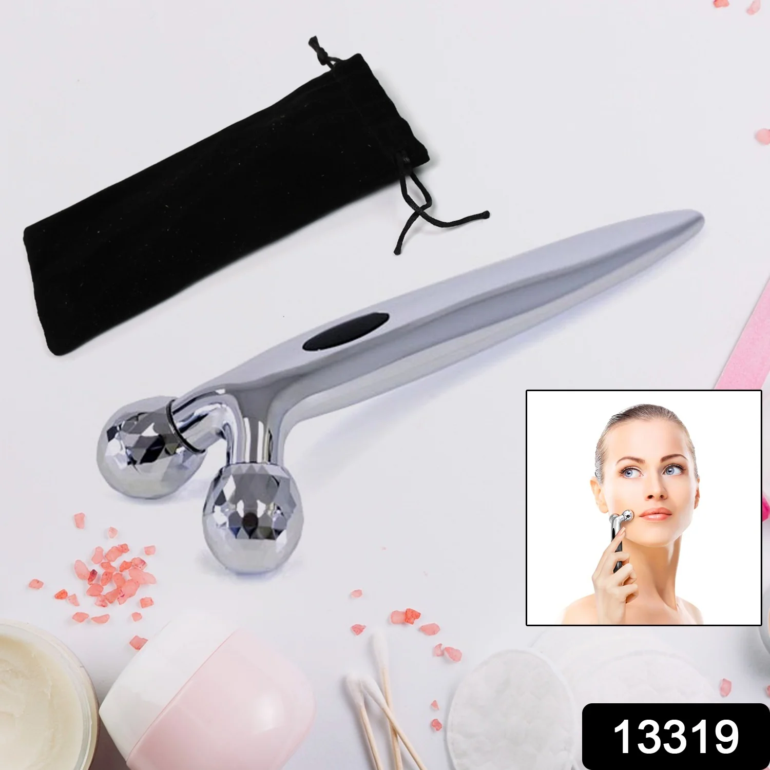 Manual Roller Face Skin Wrinkle Remover Massager (1 Pc) - Image 2