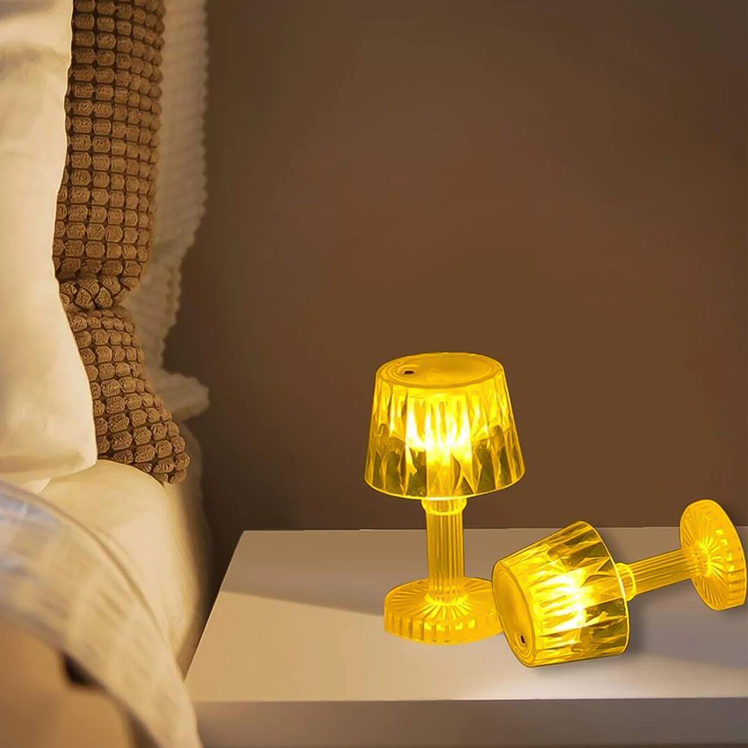 LED Candle lamp, Table Lamp Portable Plastic Lamps, Diwali (1 Pc / Small) - Image 3
