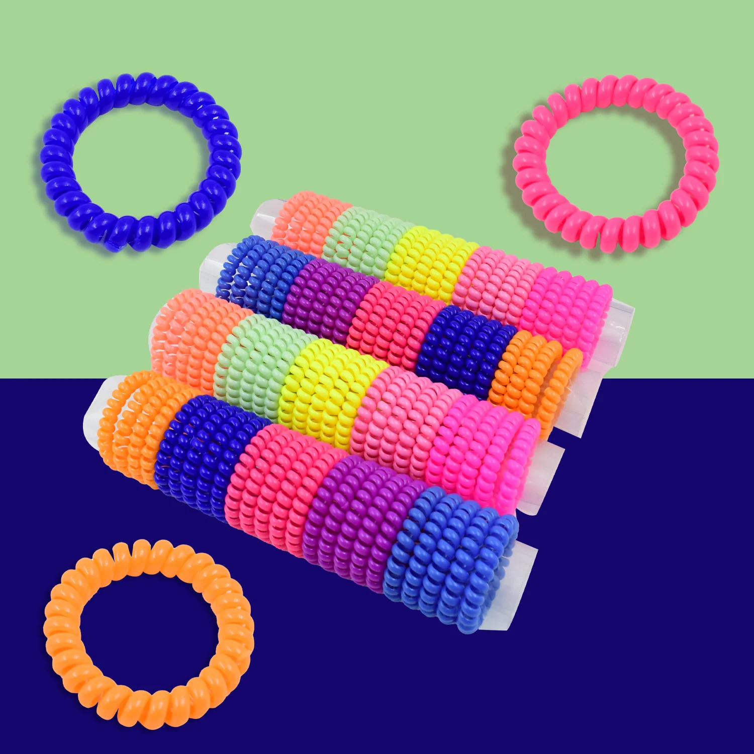 Telephone Wire Hair bands Pack of 100 Pcs, Hair accessories - Image 4