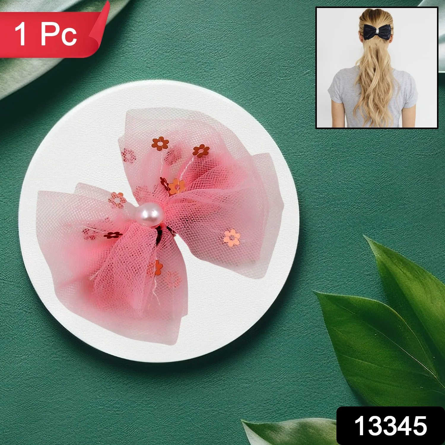 Hair Bow Knot Clip Suitable For Girls (1 Pc), Hair accessories - Image 7