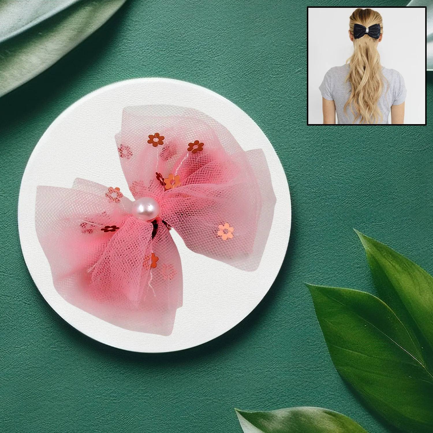 Hair Bow Knot Clip Suitable For Girls (1 Pc), Hair accessories - Image 9