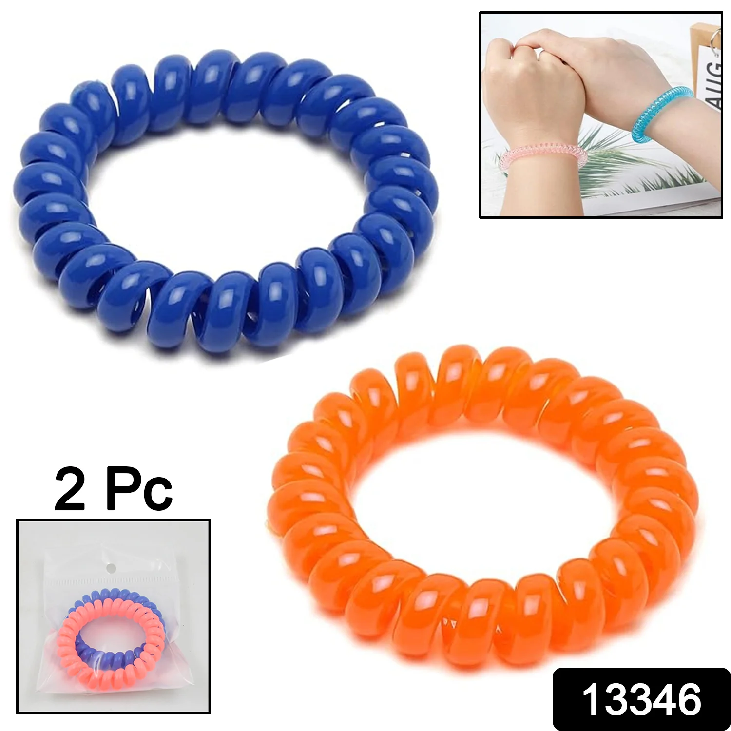 Telephone Wire Hair bands Pack of 2 Pc / Multicolour), Hair accessories - Image 3