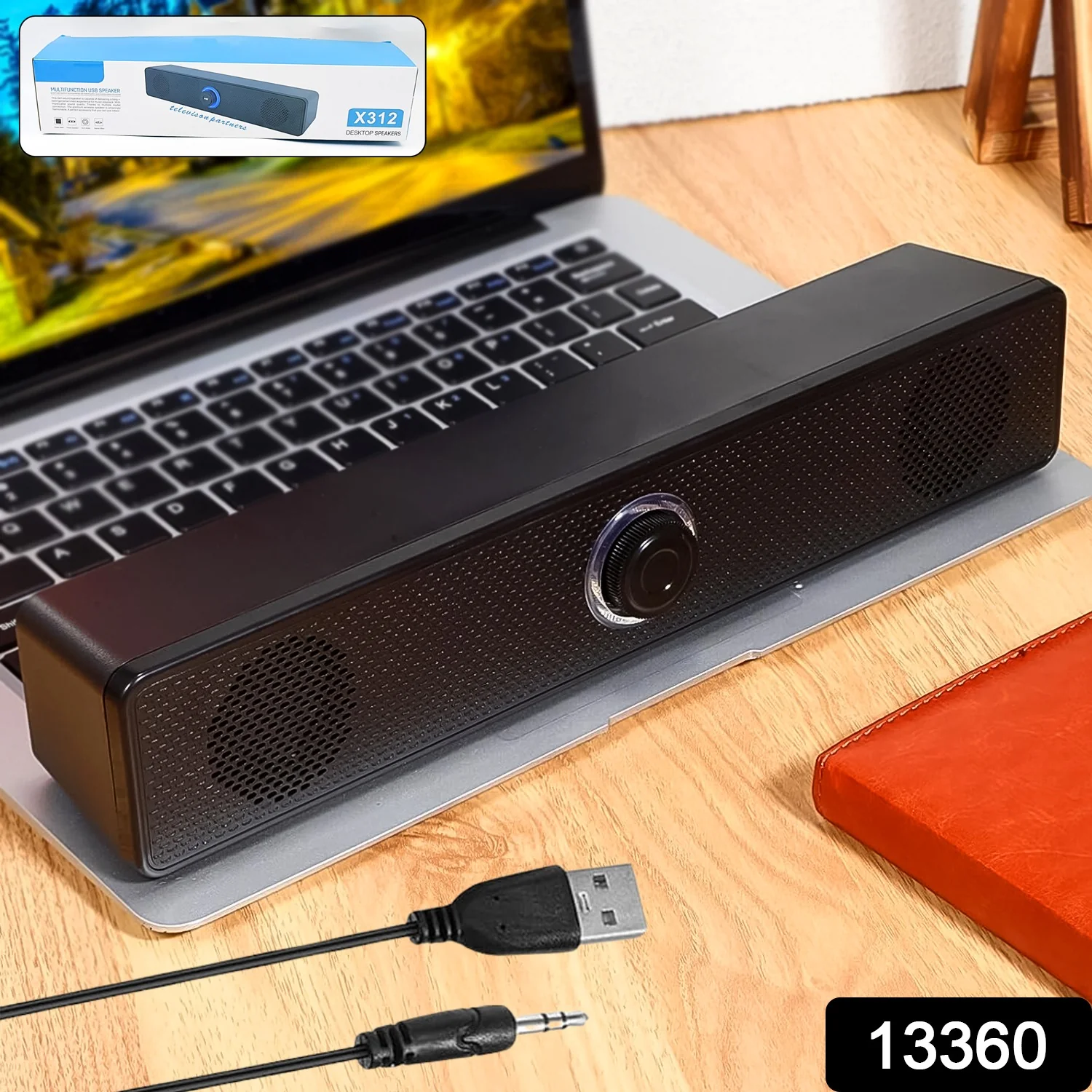 Desktop, Computer Speaker, Wired Plug and Play USB Powered Speaker (1 Pc) - Image 2