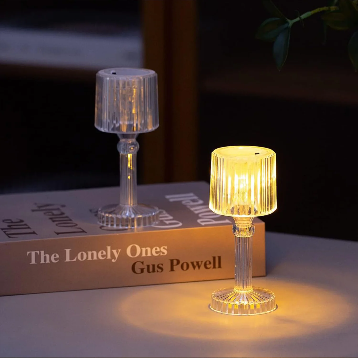 Big Acrylic LED Desk Lamps Table Lamp Portable Crystal, Diwali (1 Pc / Big) - Image 4