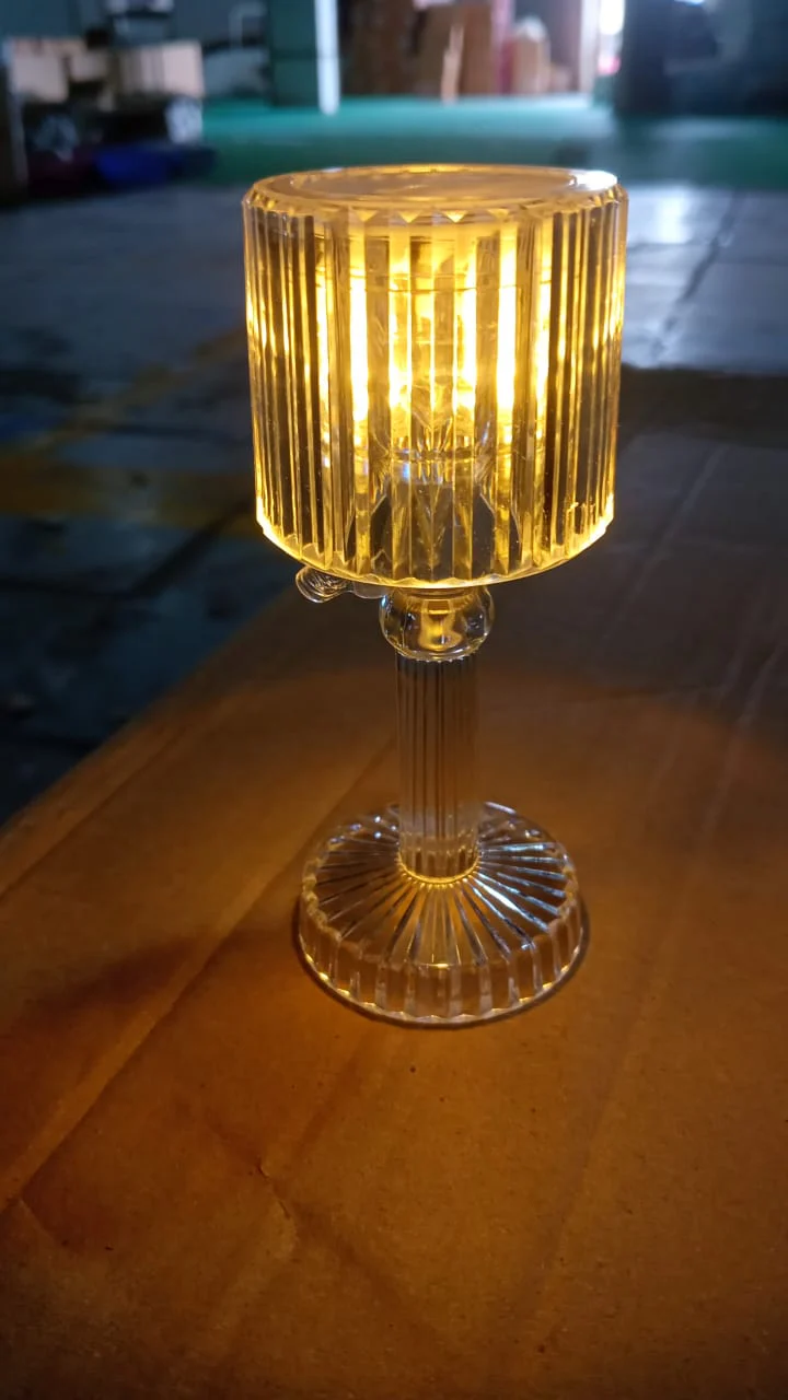 Big Acrylic LED Desk Lamps Table Lamp Portable Crystal, Diwali (1 Pc / Big) - Image 7