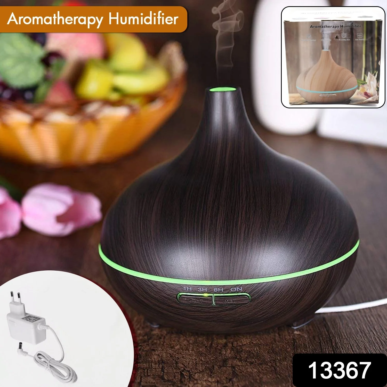 Aromatherapy Humidifier with 7 Colourful LED Light Change (500 ML Capacity) - Image 2