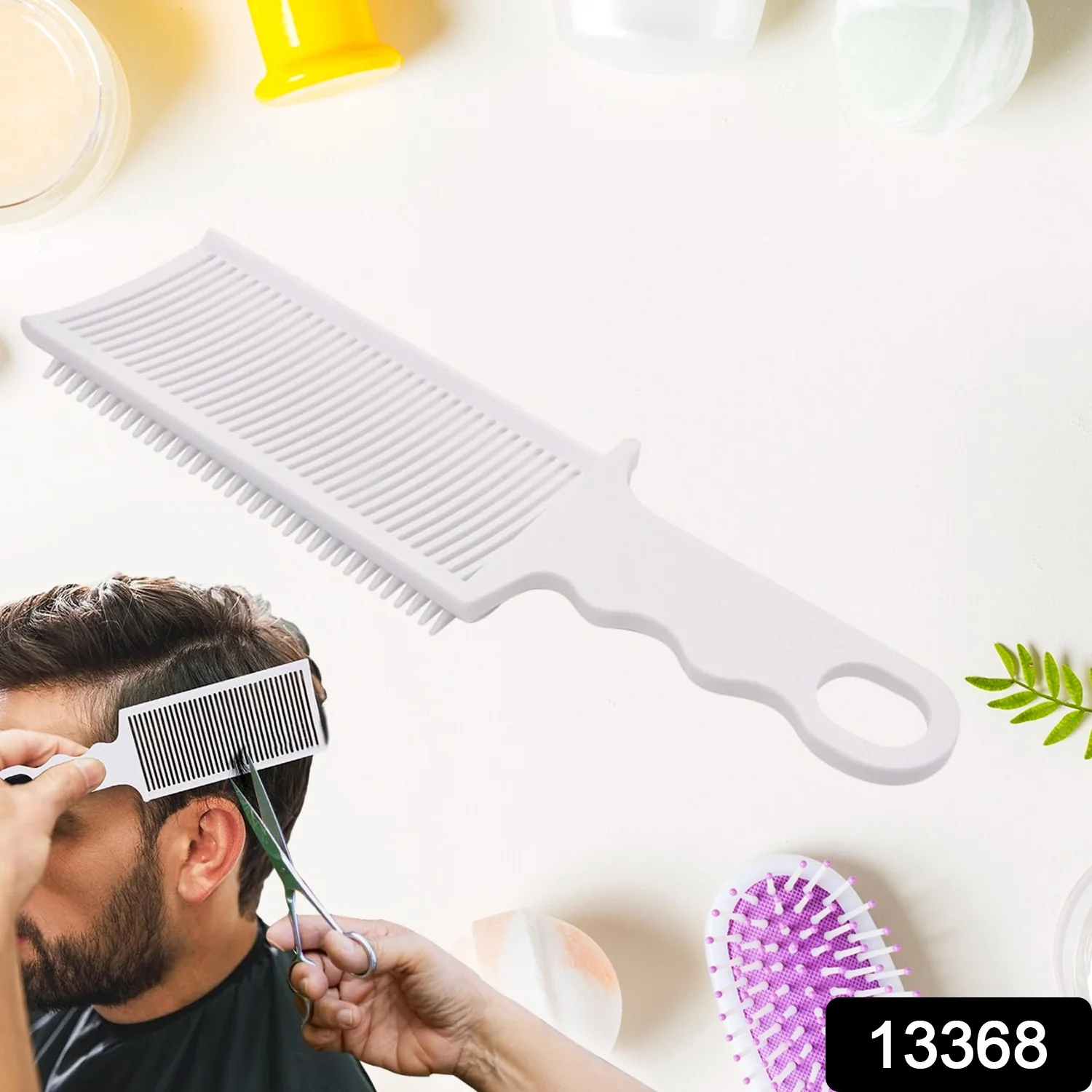 Ergonomic Flat Top Hair Clipper Comb – Styling Brush & Comb Tool (1 Pc) - Image 2