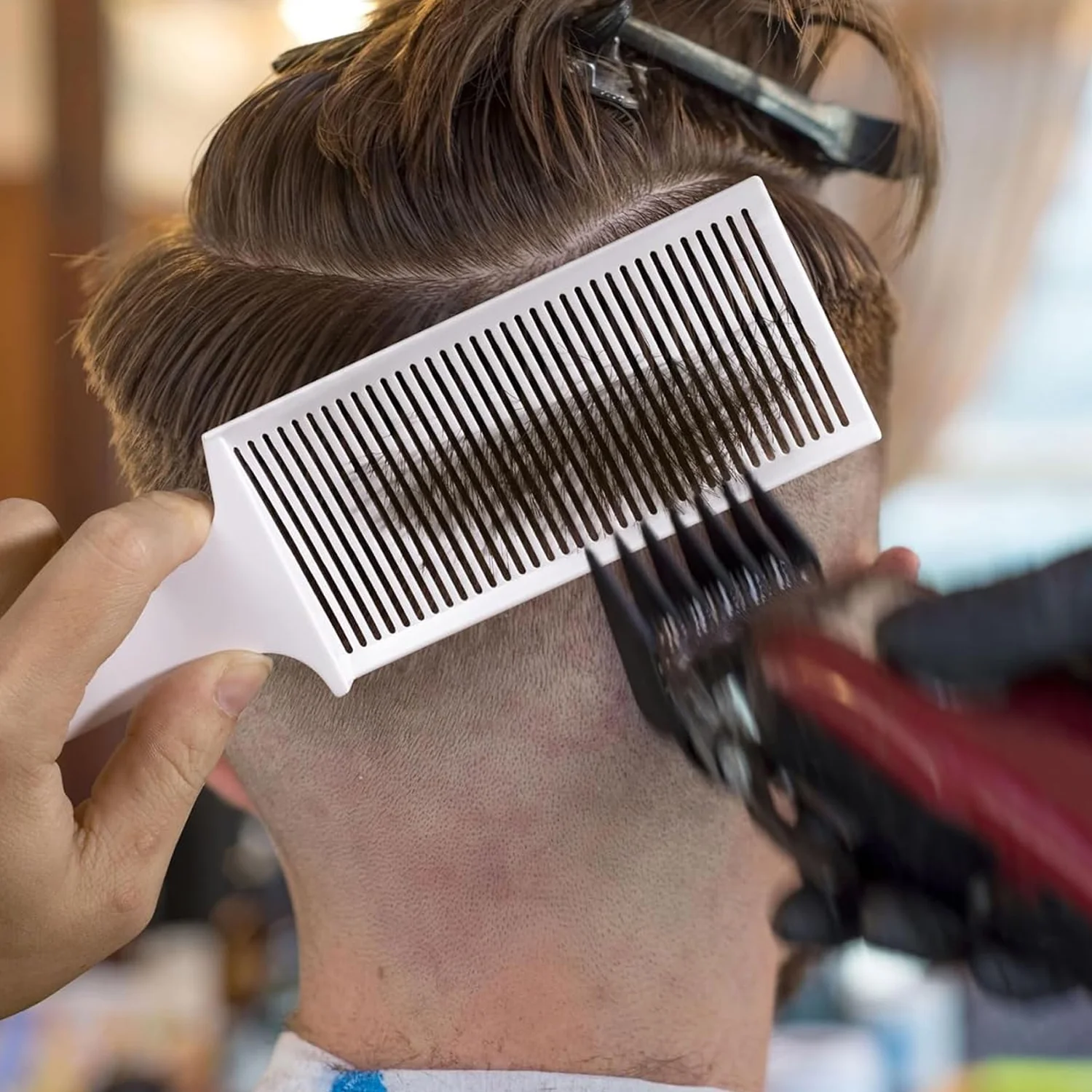 Ergonomic Flat Top Hair Clipper Comb – Styling Brush & Comb Tool (1 Pc) - Image 3
