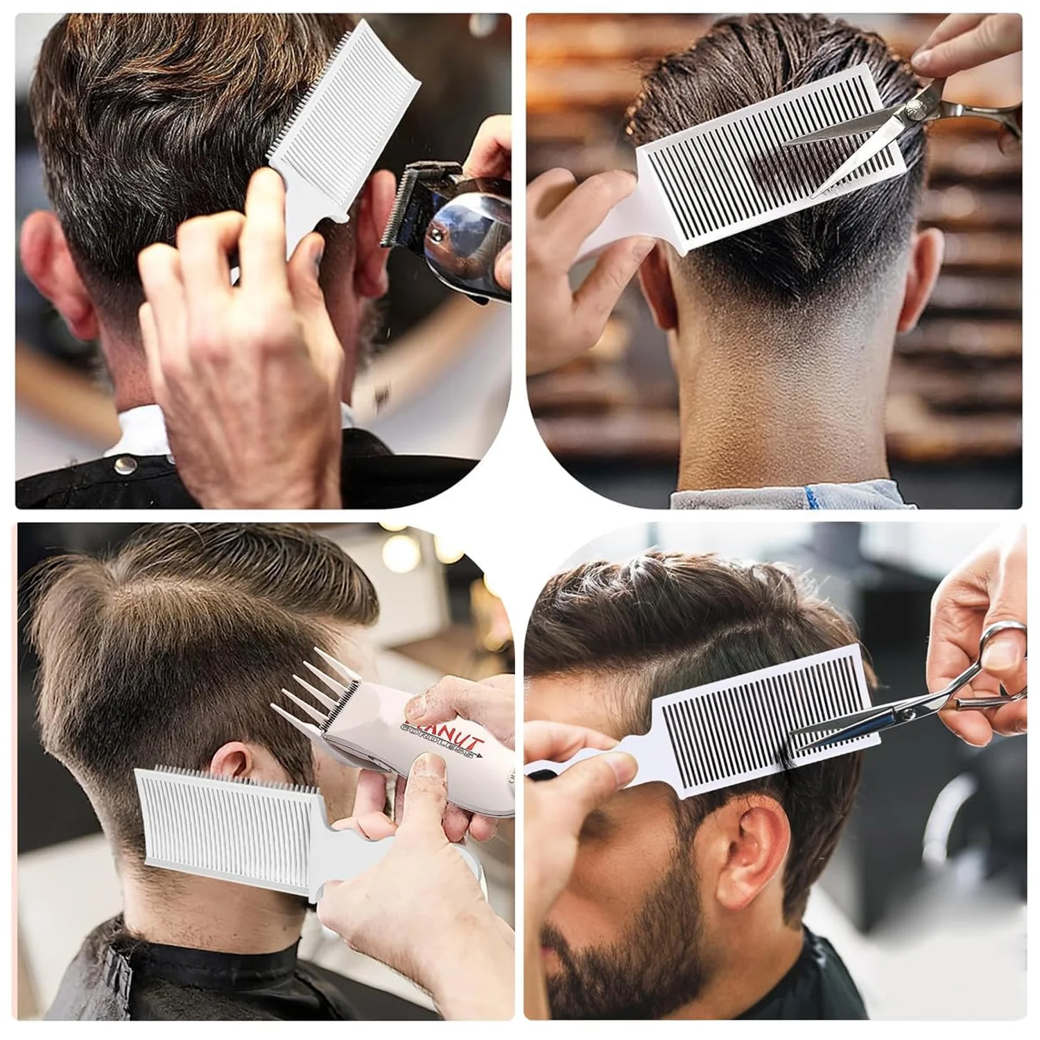 Ergonomic Flat Top Hair Clipper Comb – Styling Brush & Comb Tool (1 Pc) - Image 7