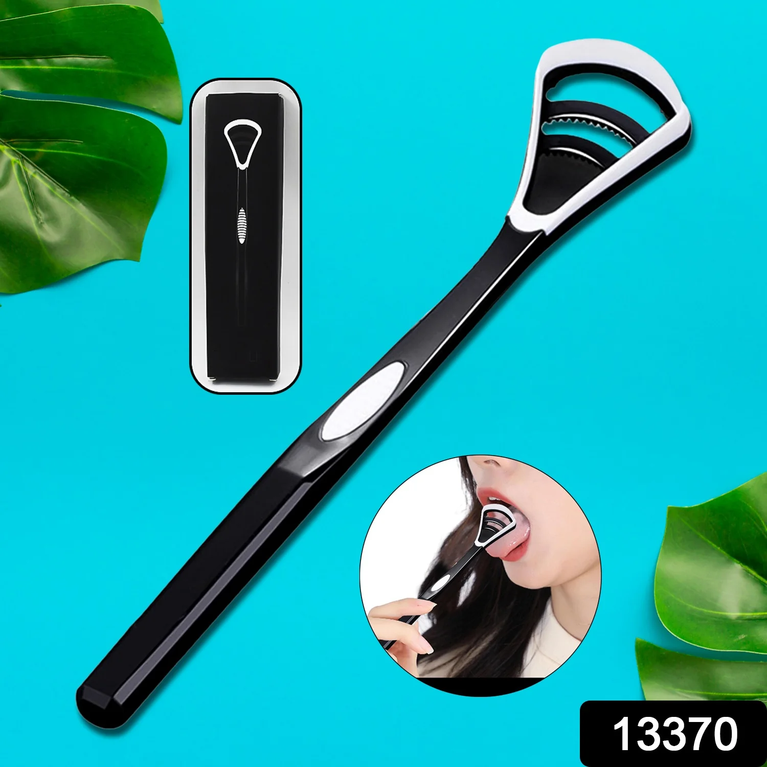 Plastic Dental Tongue Scraper Cleaner Brush (1 Pc) - Image 2
