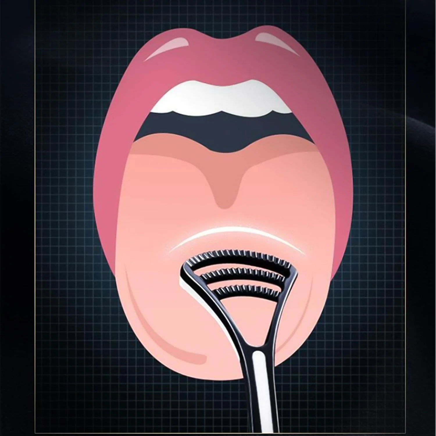Plastic Dental Tongue Scraper Cleaner Brush (1 Pc) - Image 4