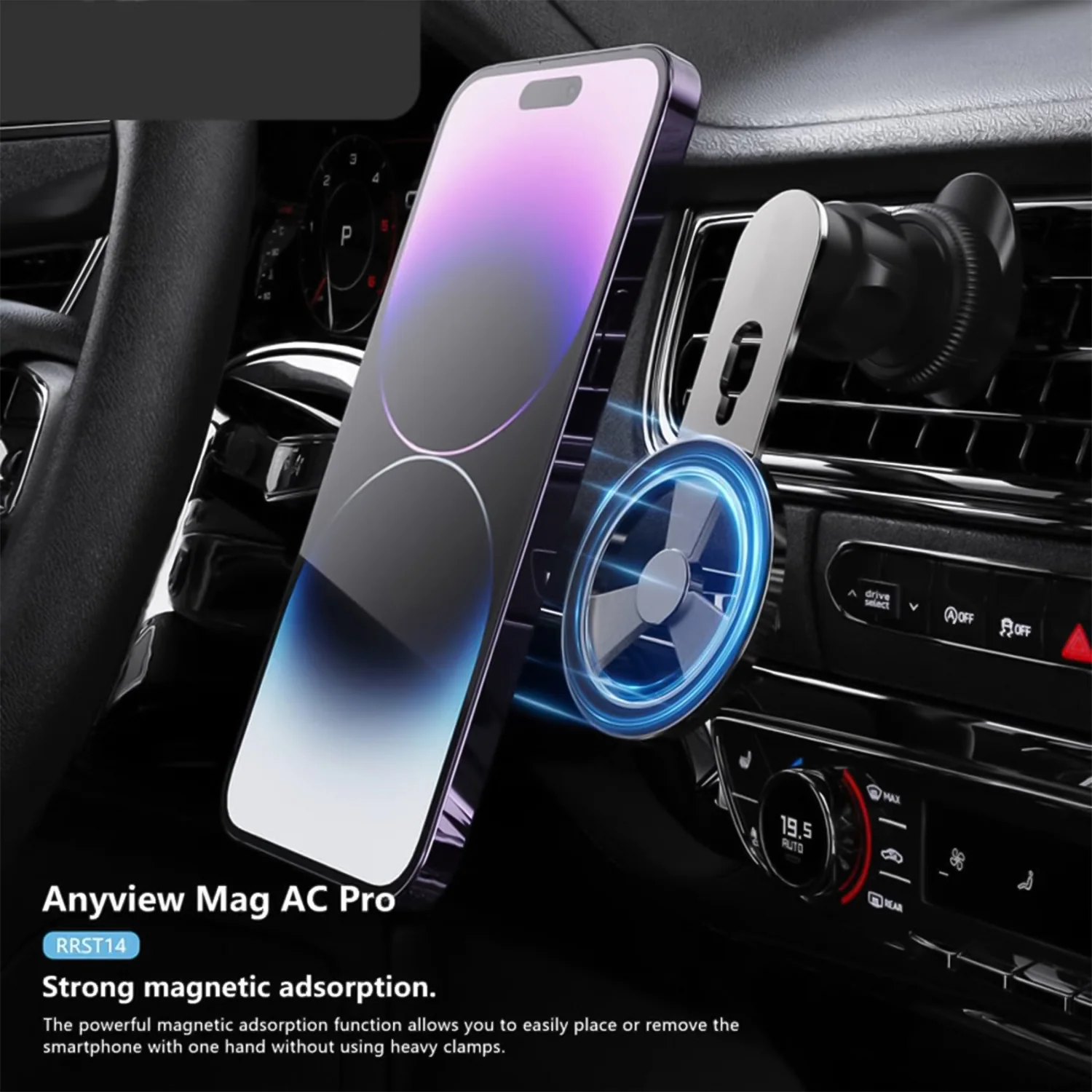 360° Rotatable & Foldable Air Vent Magnetic Phone Holder (1 Pc) - Image 5