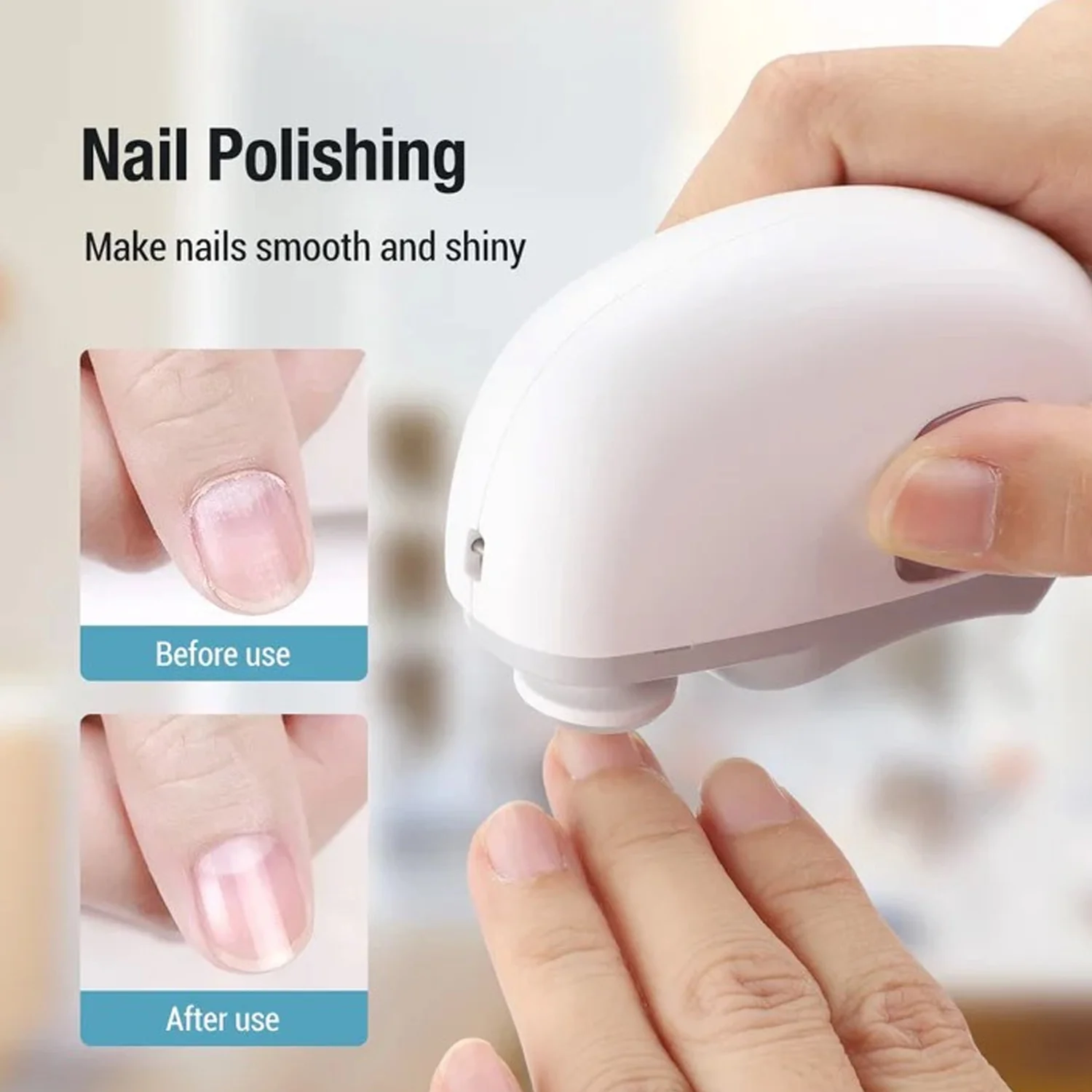2-in-1 Electric Nail Clippers Nail File with Light (1 Pc) - Image 8