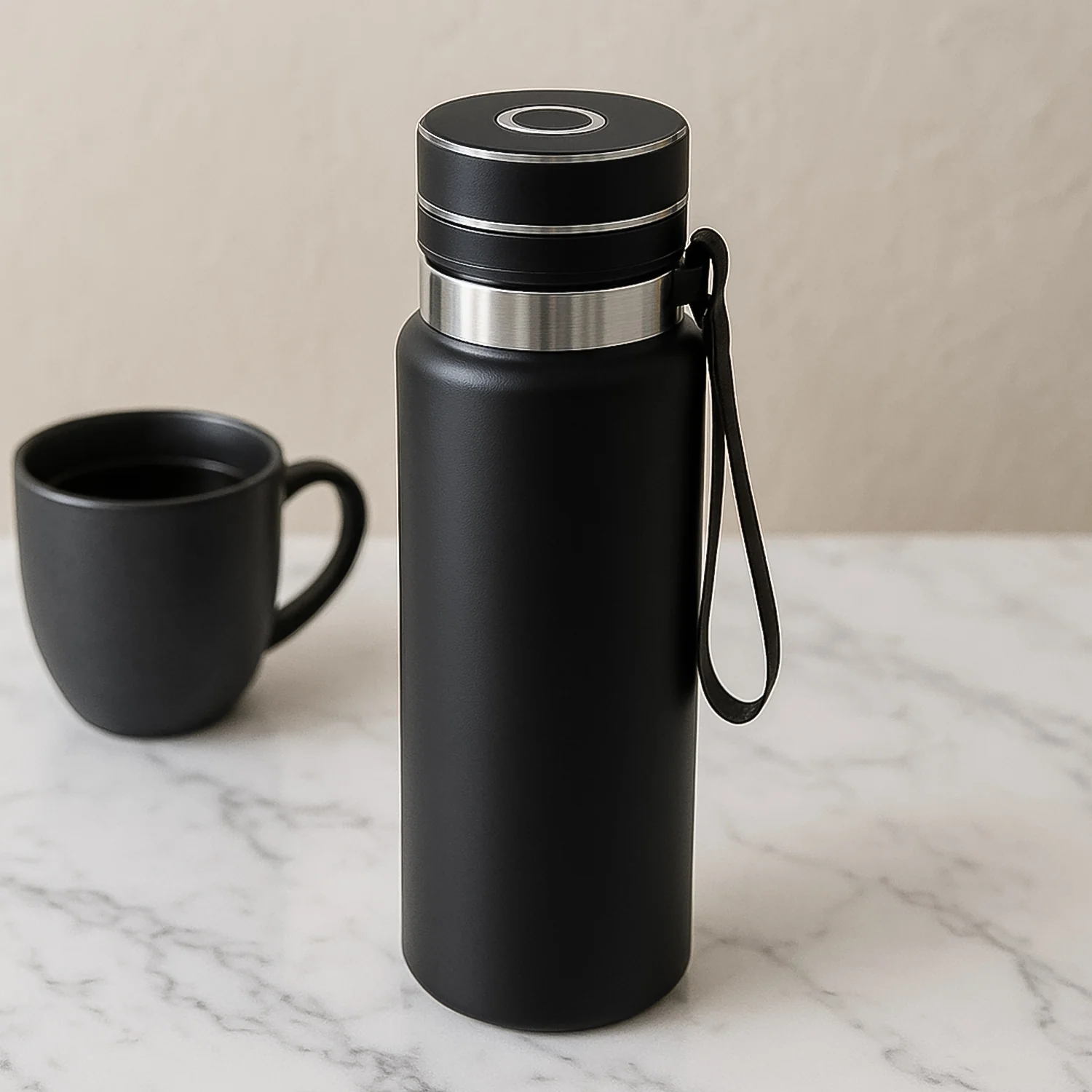 Double Stainless Steel Wall Flask Vacuum Insulated Water Bottle (800 ML) - Image 3