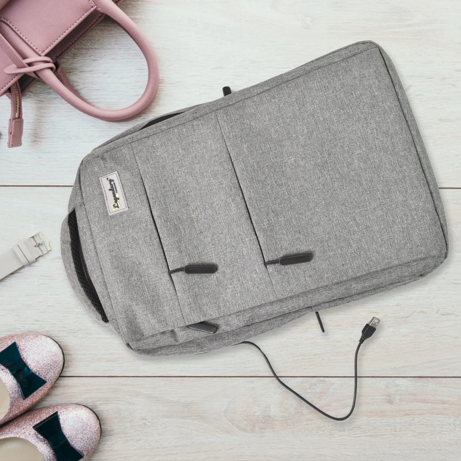 Laptop Backpack / Office Bag / School Bag  (1 Pc / Shoulder Belt Strap Not Included) - Image 3