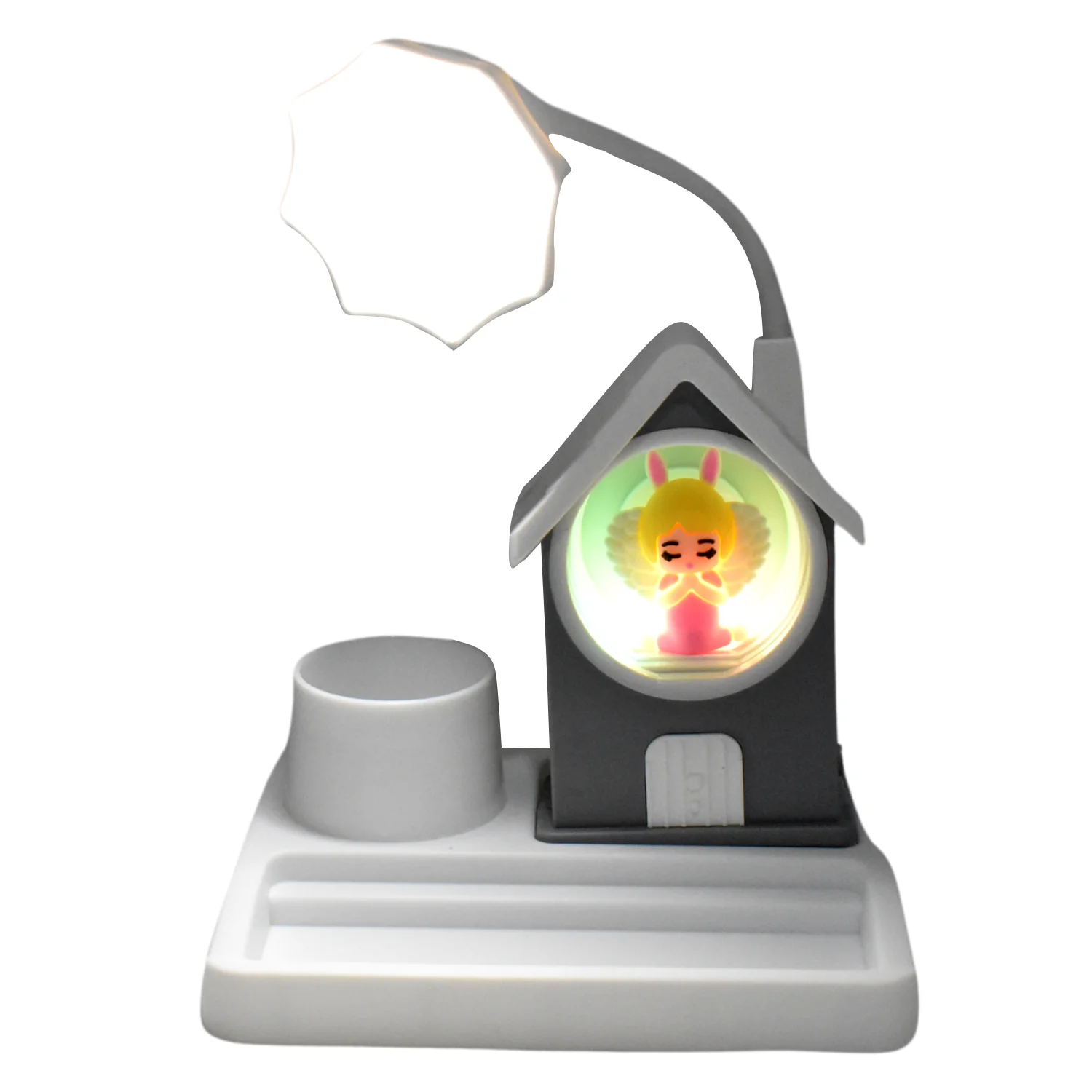 Cute Cartoon Home Design LED Desk Light with Plastic Base, Multi-Color (1 Pc) - Image 5