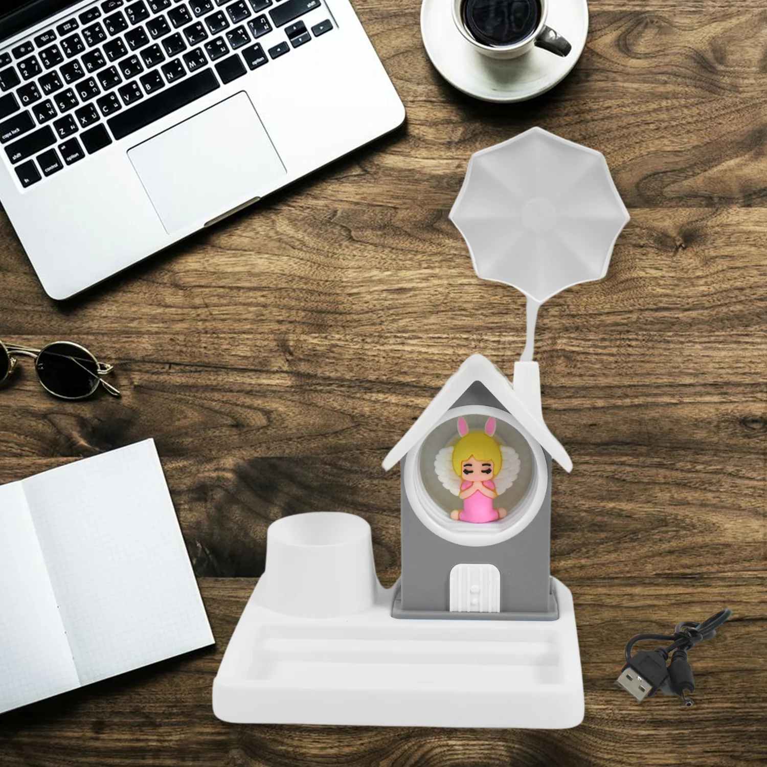 Cute Cartoon Home Design LED Desk Light with Plastic Base, Multi-Color (1 Pc) - Image 6