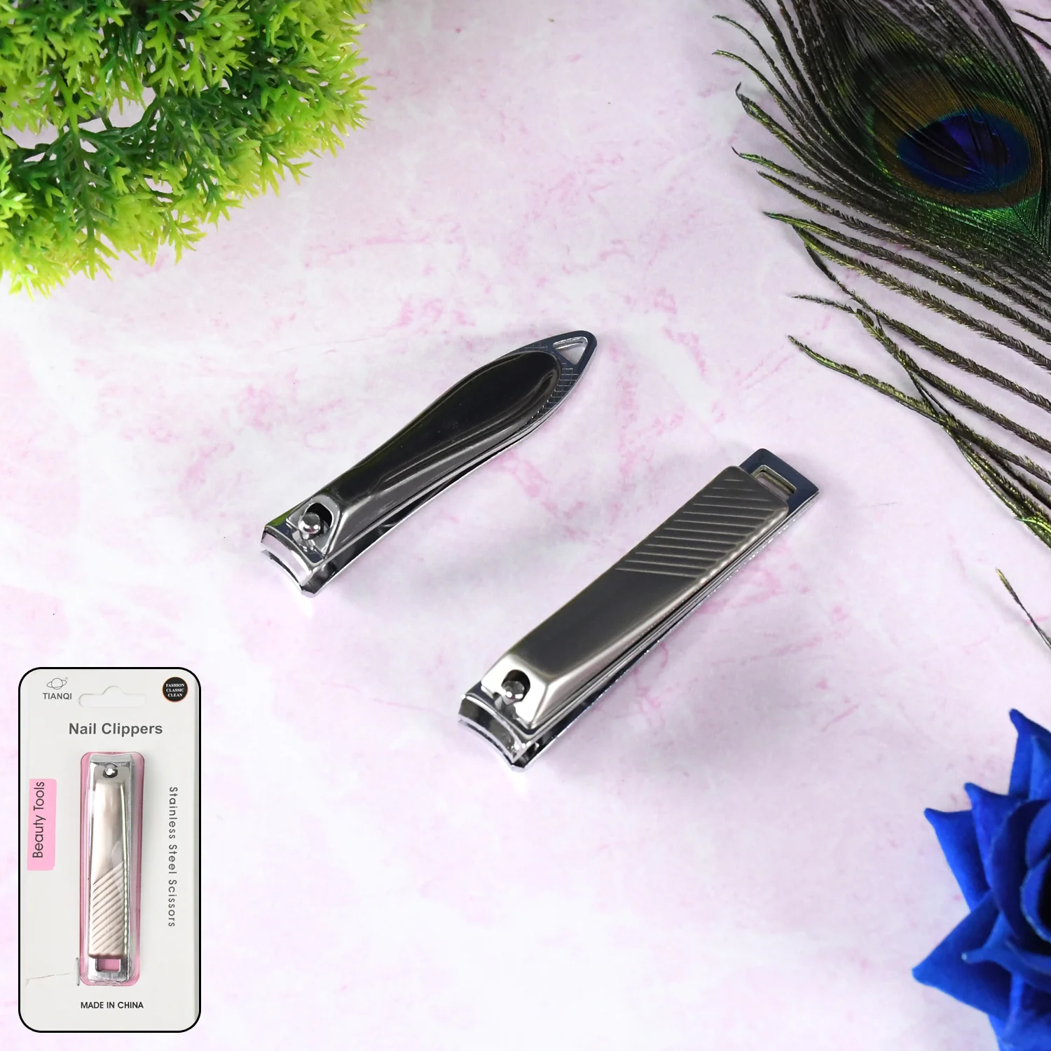 Stainless Steel Folding Portable Large Nail Clippers Nail File (1 Pc / Mix Design) - Image 3
