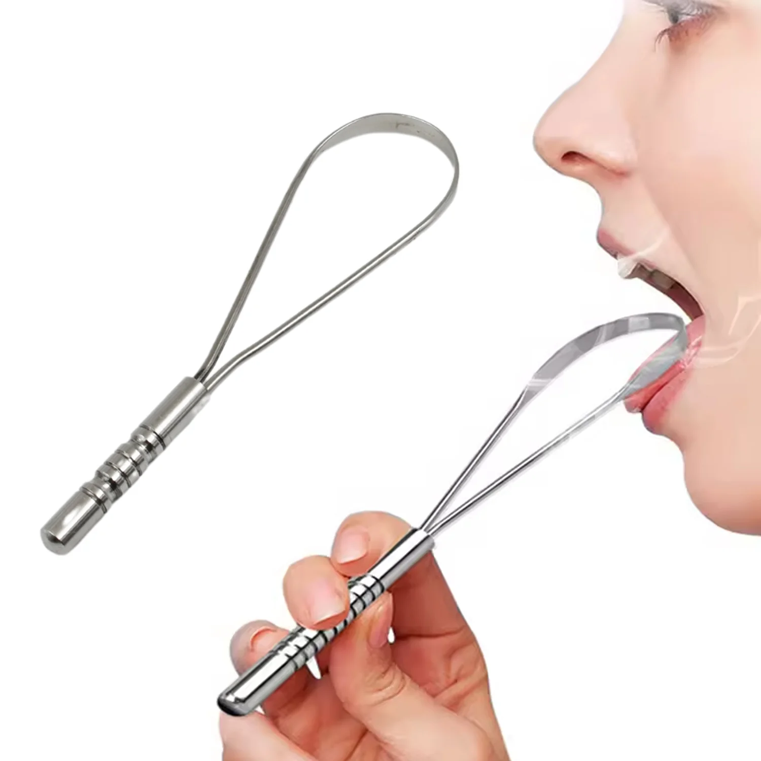 Steel Tongue Cleaner, Tongue Scraper (1 Pc) - Image 4