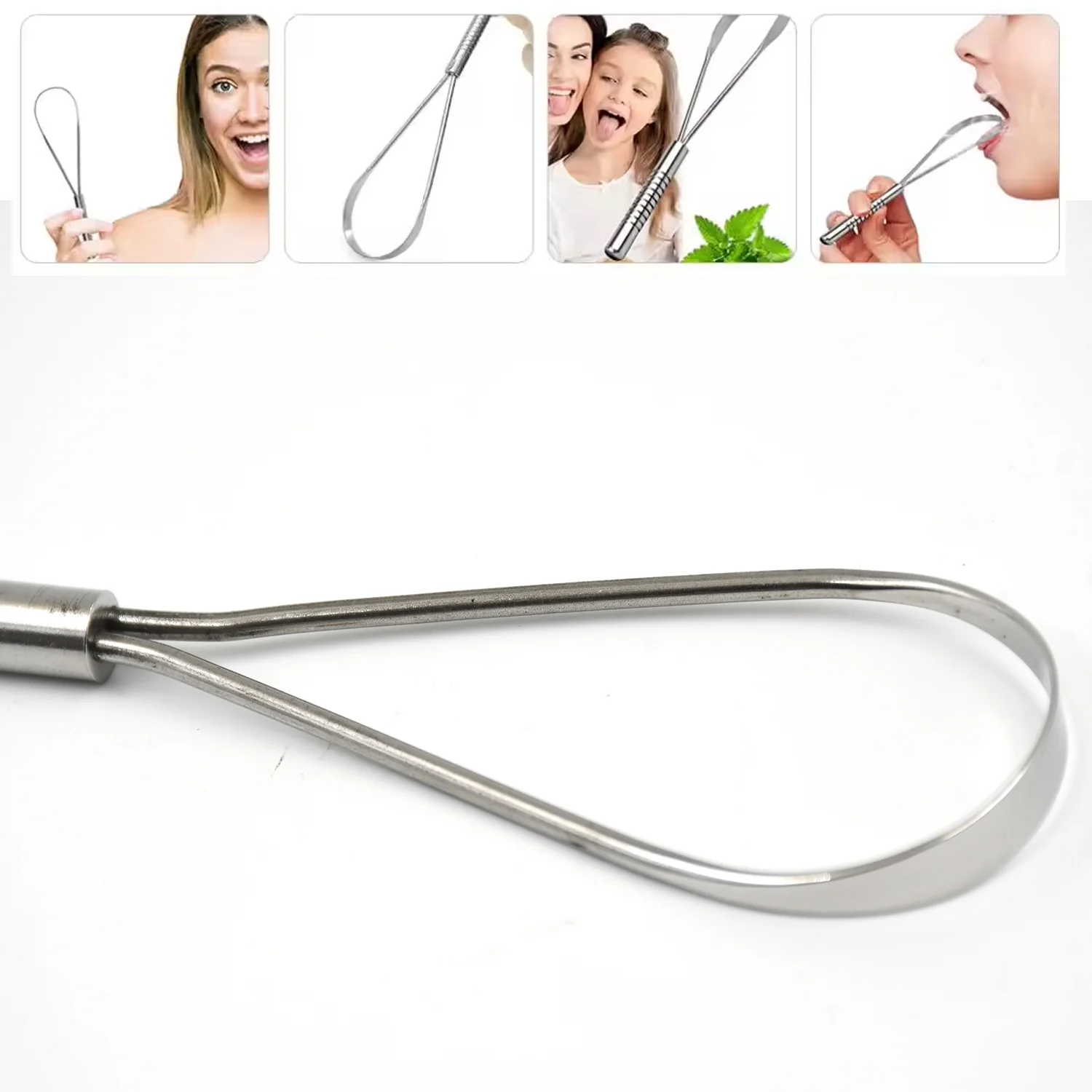 Steel Tongue Cleaner, Tongue Scraper (1 Pc) - Image 5