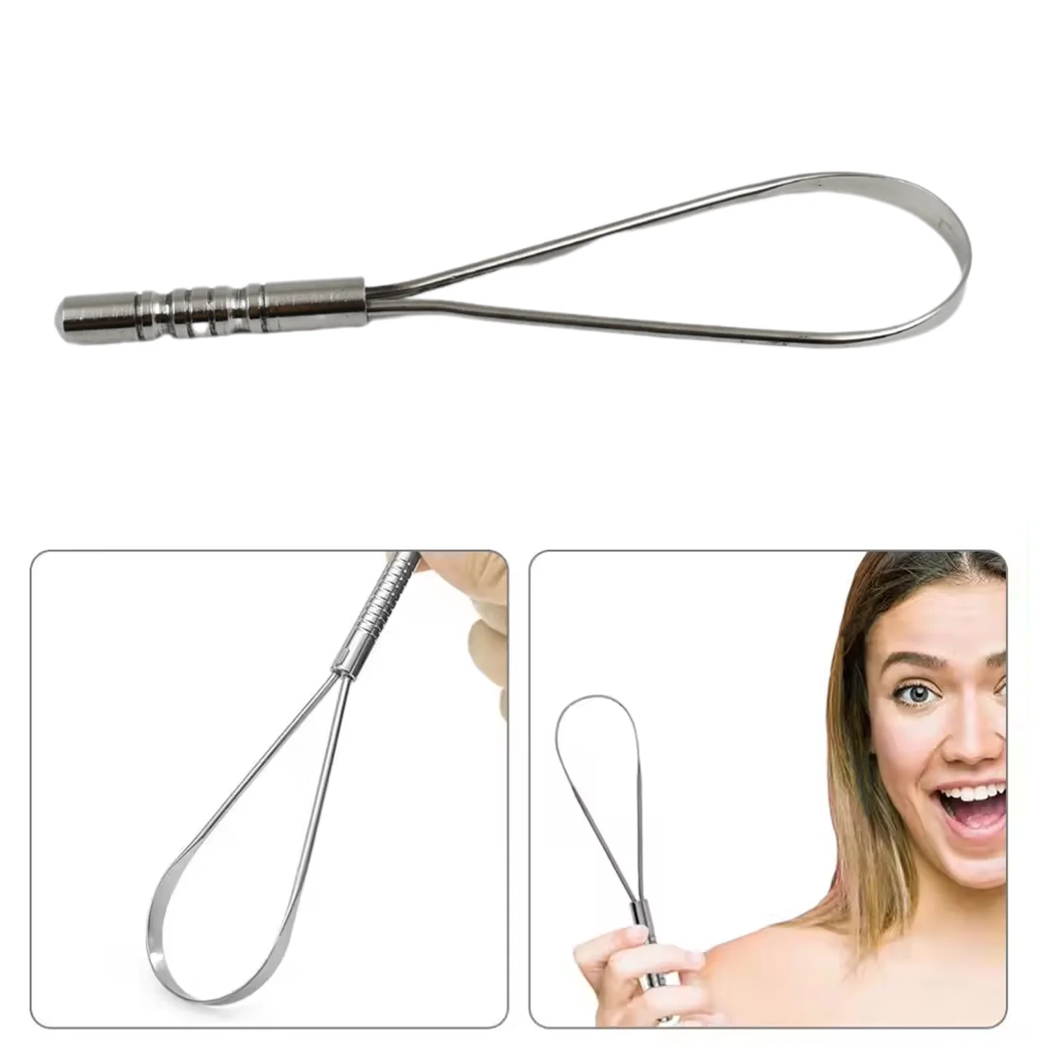 Steel Tongue Cleaner, Tongue Scraper (1 Pc) - Image 7