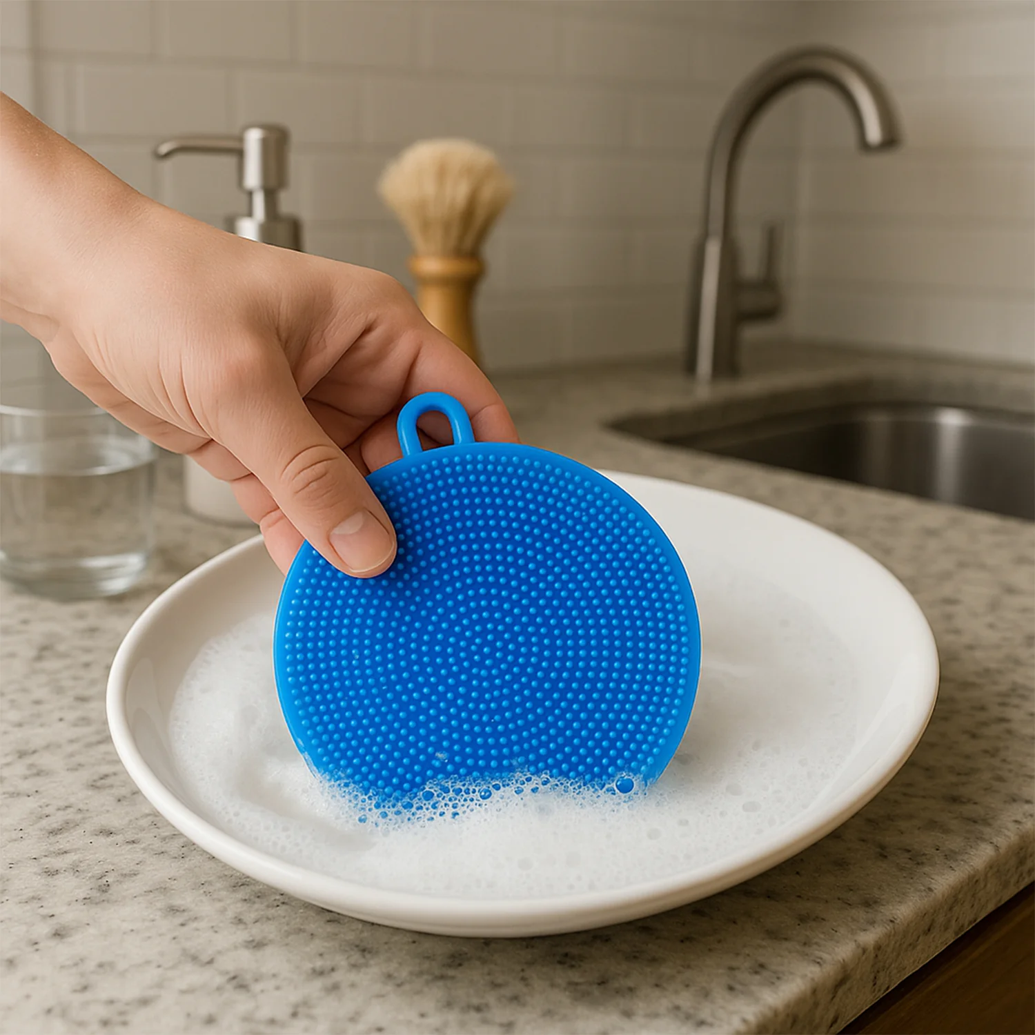 Silicone Dish Scrubber Sponge Mildew Free, Non Stick, Heat Resistant - Image 10
