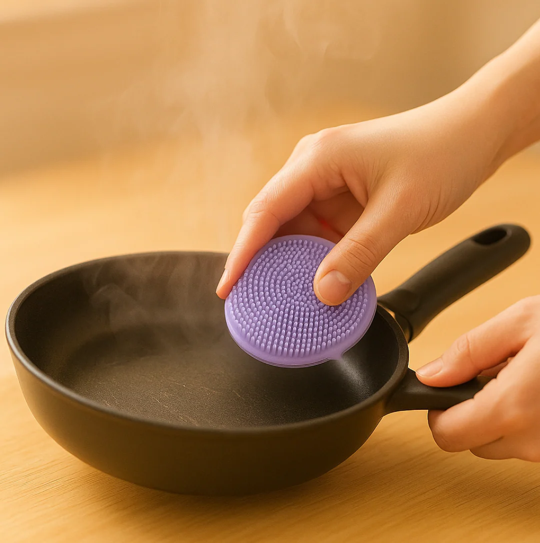 Silicone Dish Scrubber Sponge Mildew Free, Non Stick, Heat Resistant - Image 6