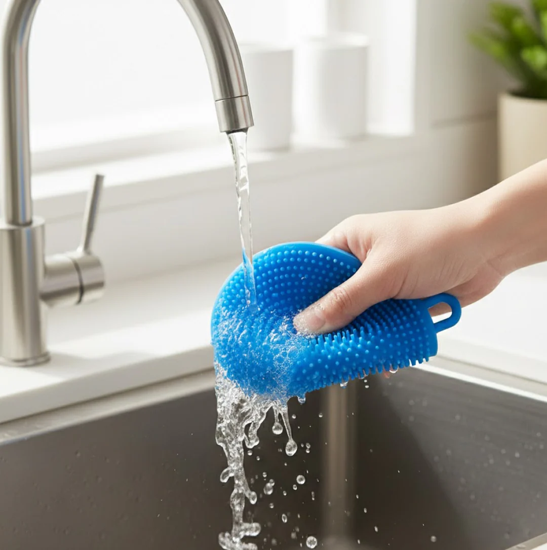 Silicone Dish Scrubber Sponge Mildew Free, Non Stick, Heat Resistant - Image 7