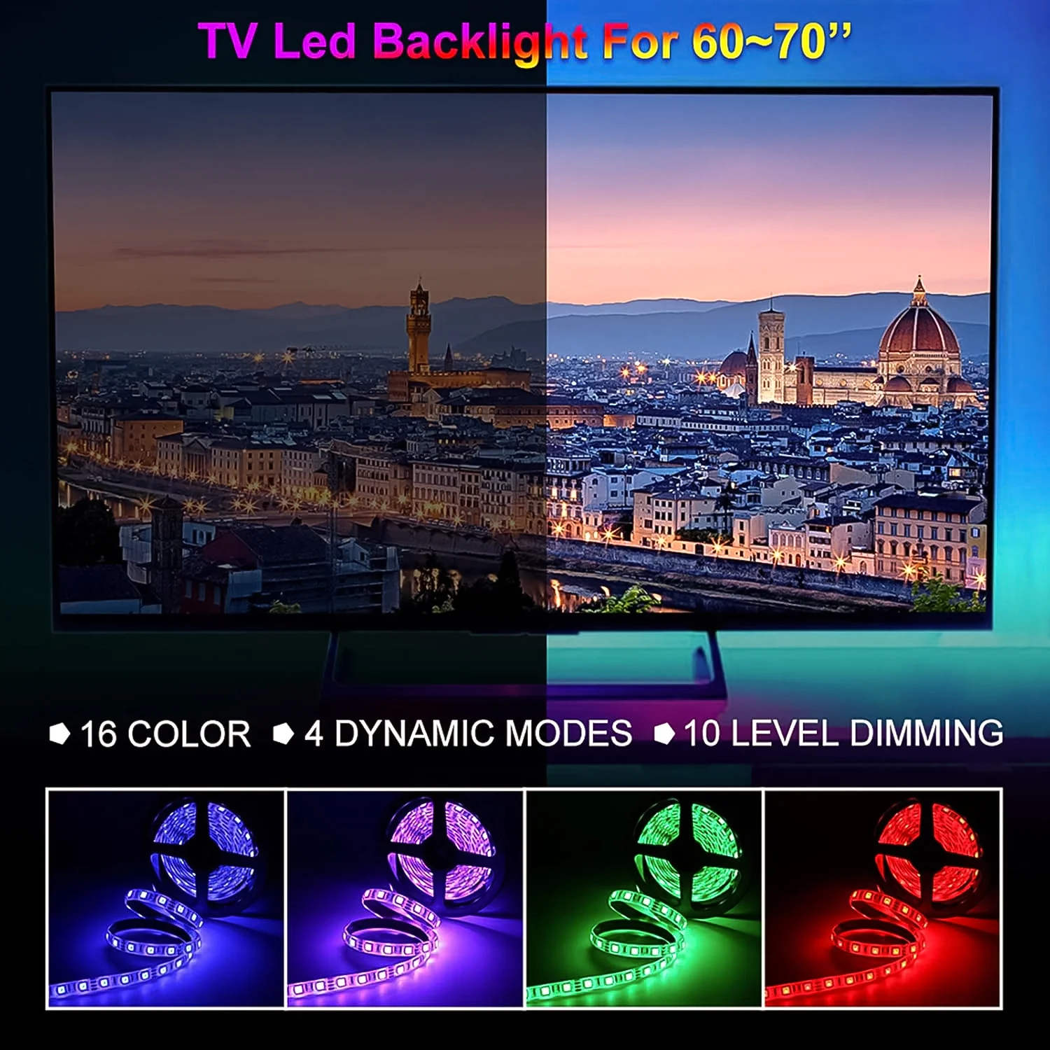 3M RGB LED Strip Lights, LED Mood Lights (1 Set) - Image 4