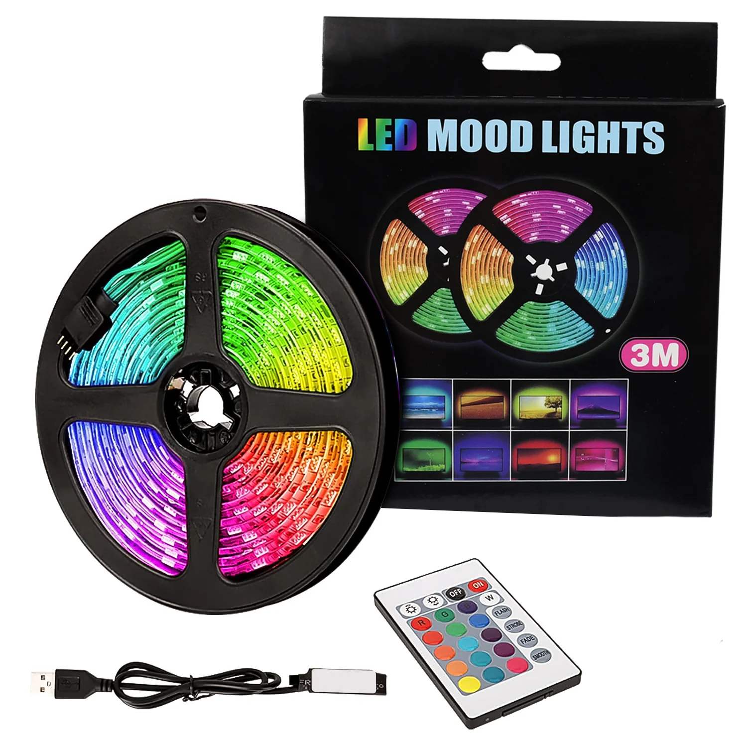 3M RGB LED Strip Lights, LED Mood Lights (1 Set) - Image 5