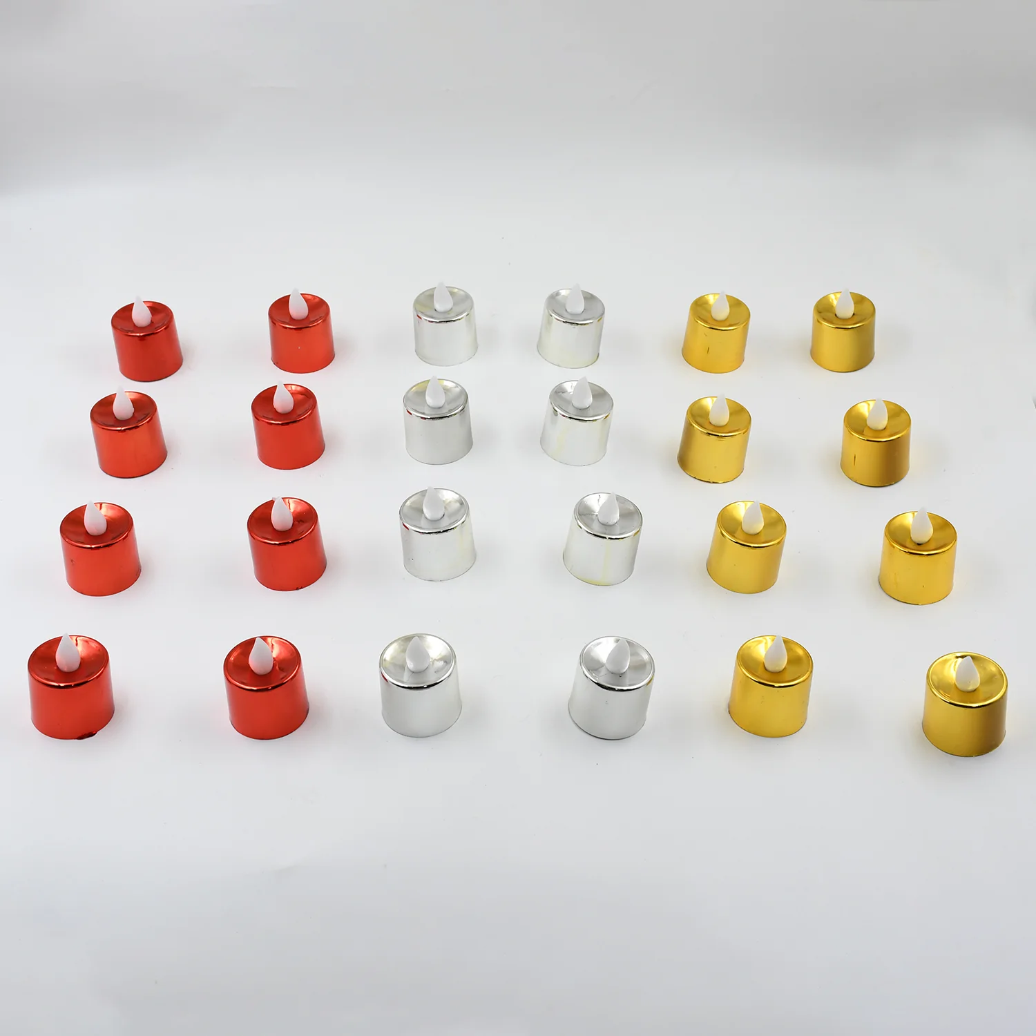 LED Tea Light Electrical Candles / Diya – Plastic Candle Lights (24 Pc Set) - Image 5