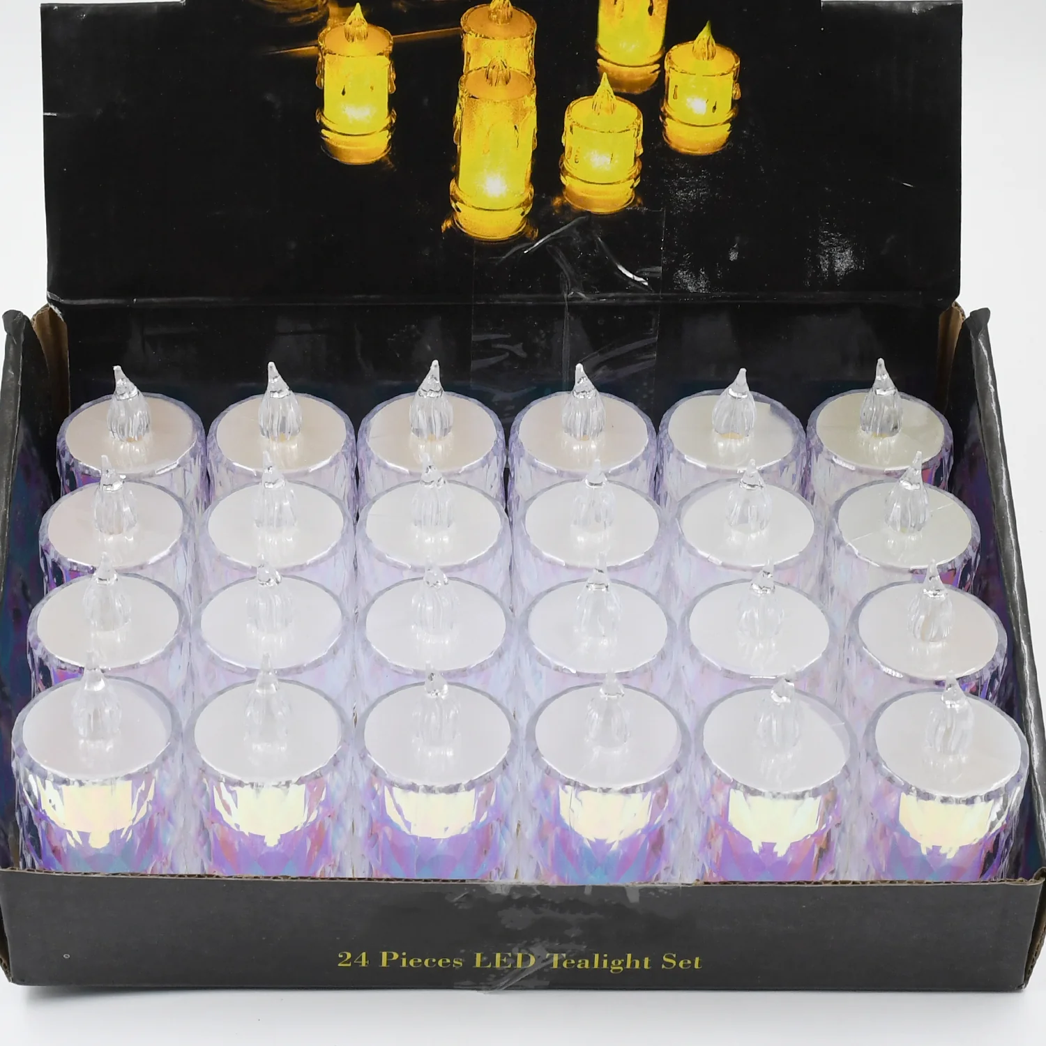 24 Pc Flameless and Smokeless Decorative Melting Candles LED Tea Light, Diwali - Image 5