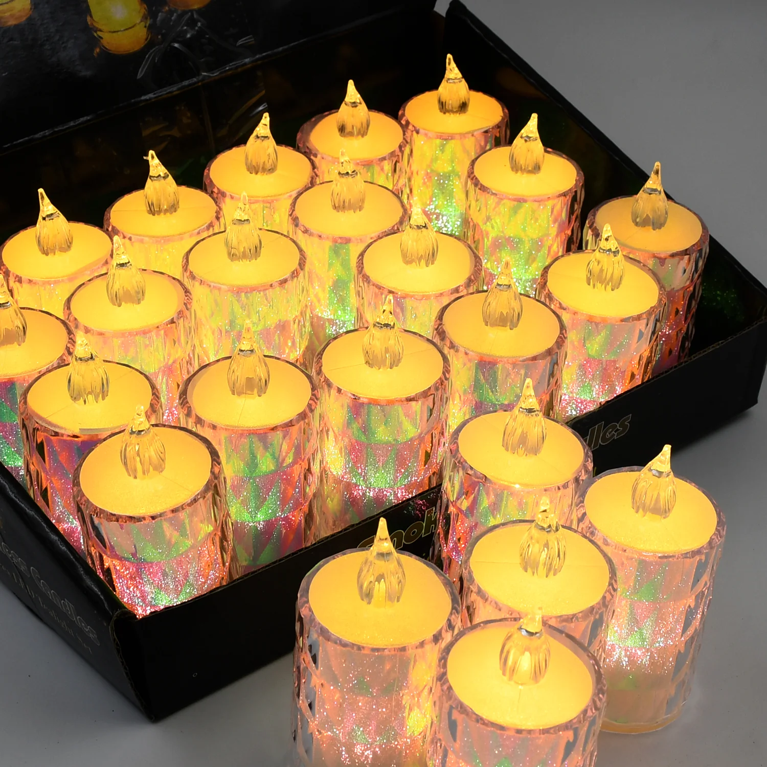 24 Pc Flameless and Smokeless Decorative Melting Candles LED Tea Light, Diwali - Image 6