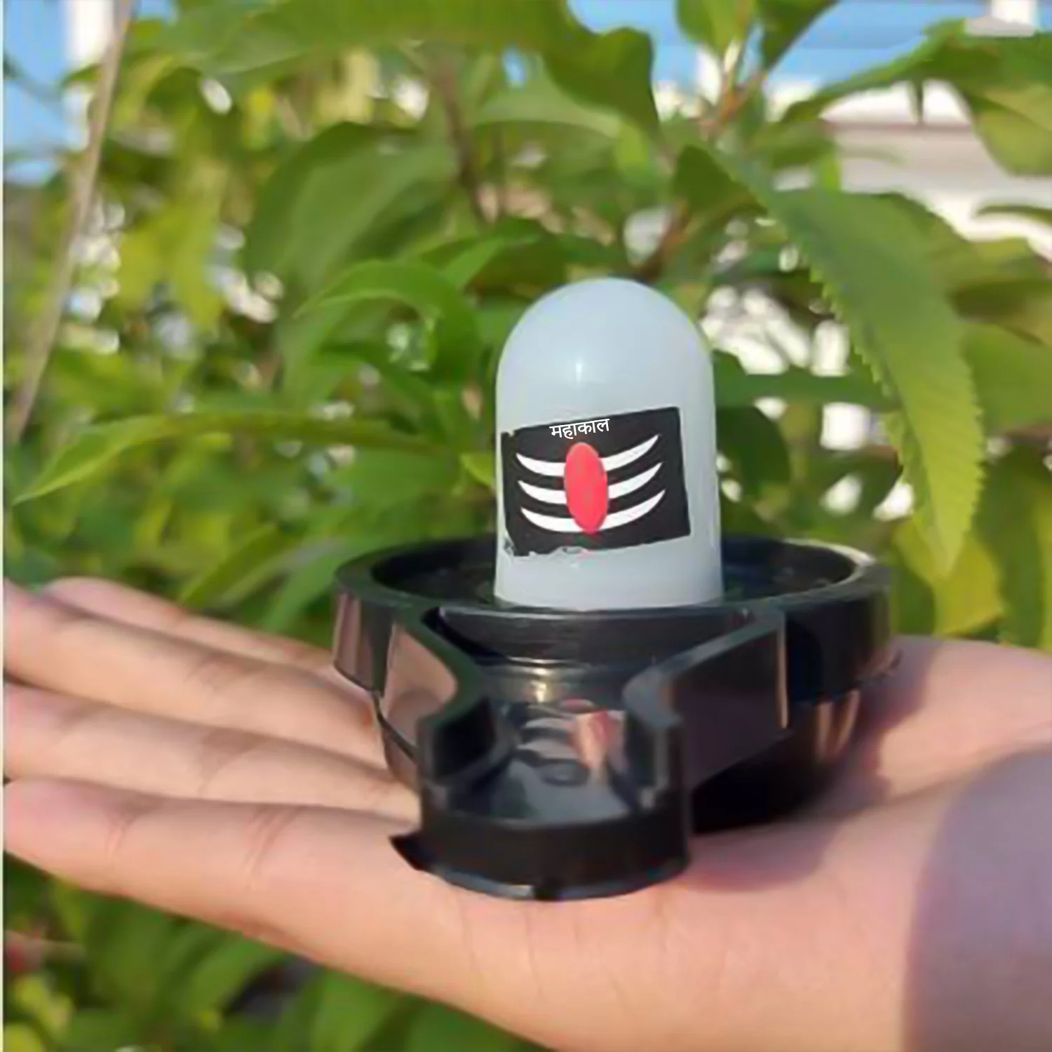 Water Sensor LED Shivling Idol for Pooja & Festivals - Image 3