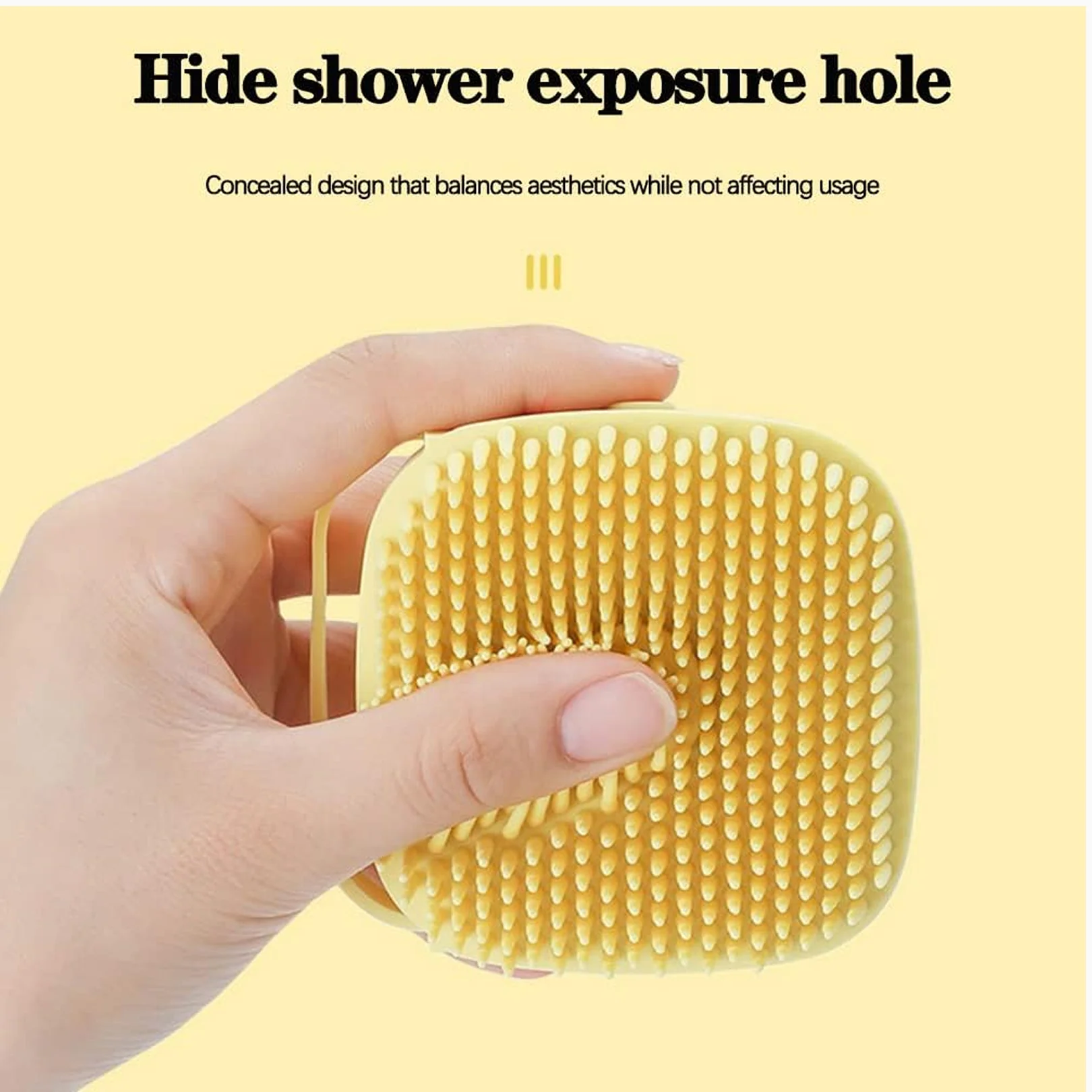 SILICONE MASSAGE BATH BODY BRUSH WITH SHAMPOO DISPENSER, SCRUBBER - Image 5
