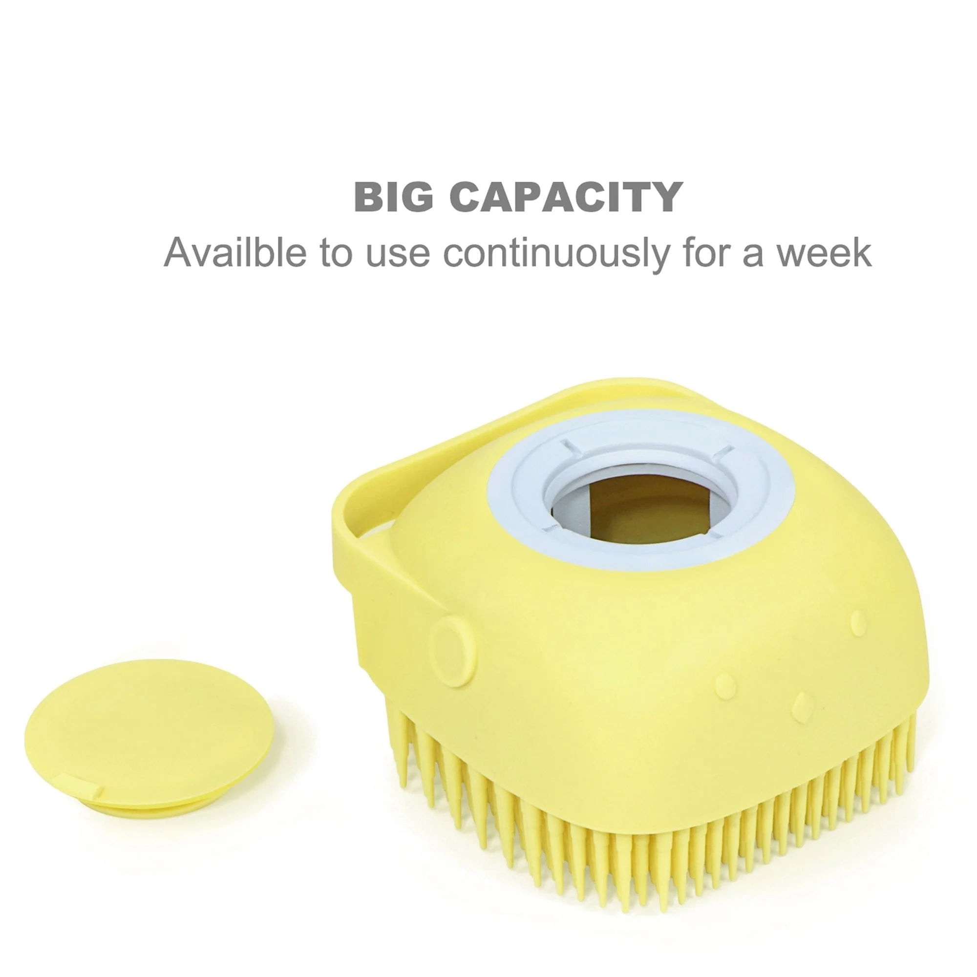 SILICONE MASSAGE BATH BODY BRUSH WITH SHAMPOO DISPENSER, SCRUBBER - Image 7