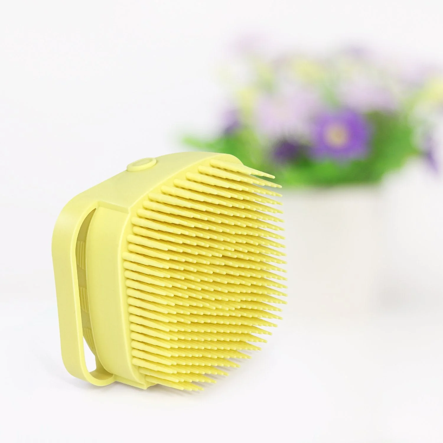 SILICONE MASSAGE BATH BODY BRUSH WITH SHAMPOO DISPENSER, SCRUBBER - Image 9
