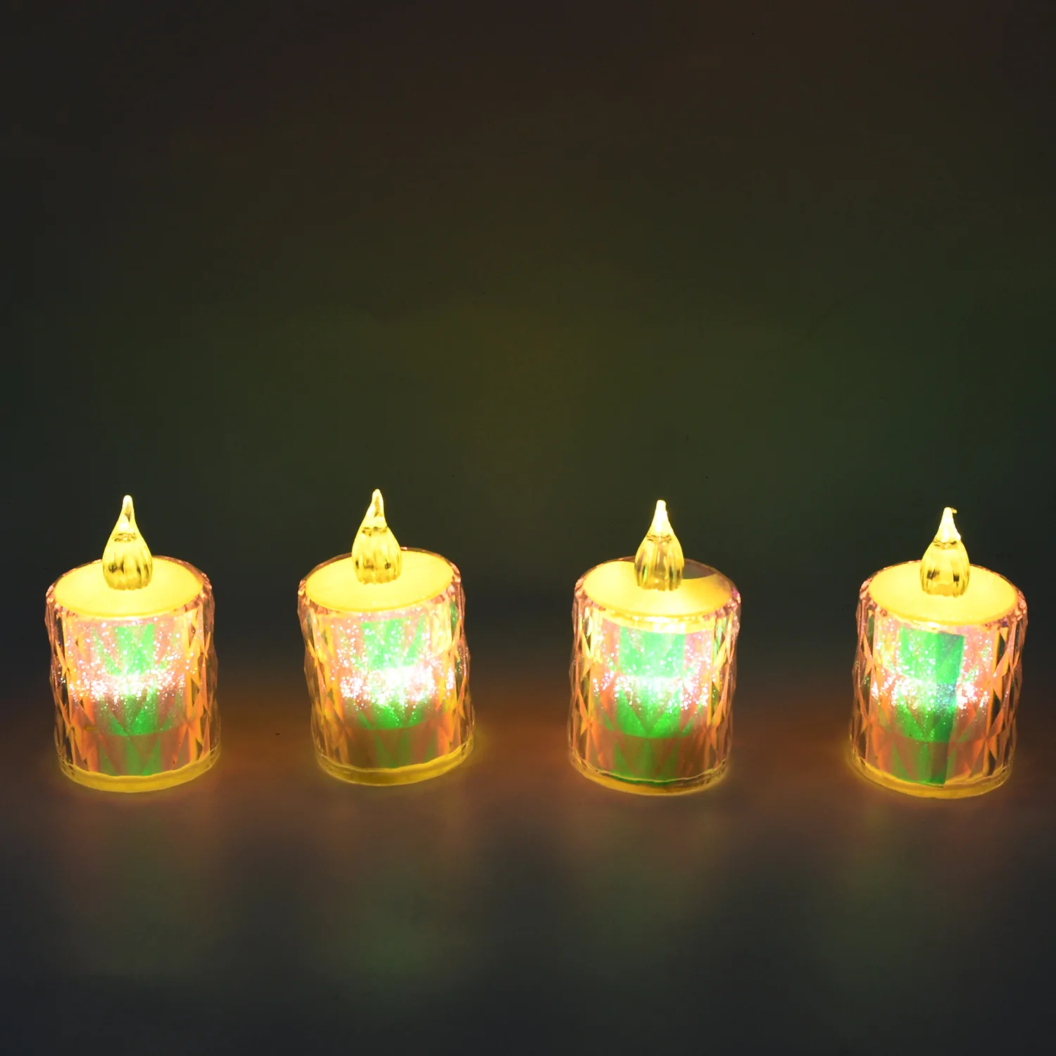 4 Pc Flameless and Smokeless Decorative Melting Candles LED Tea Light, Diwali - Image 5