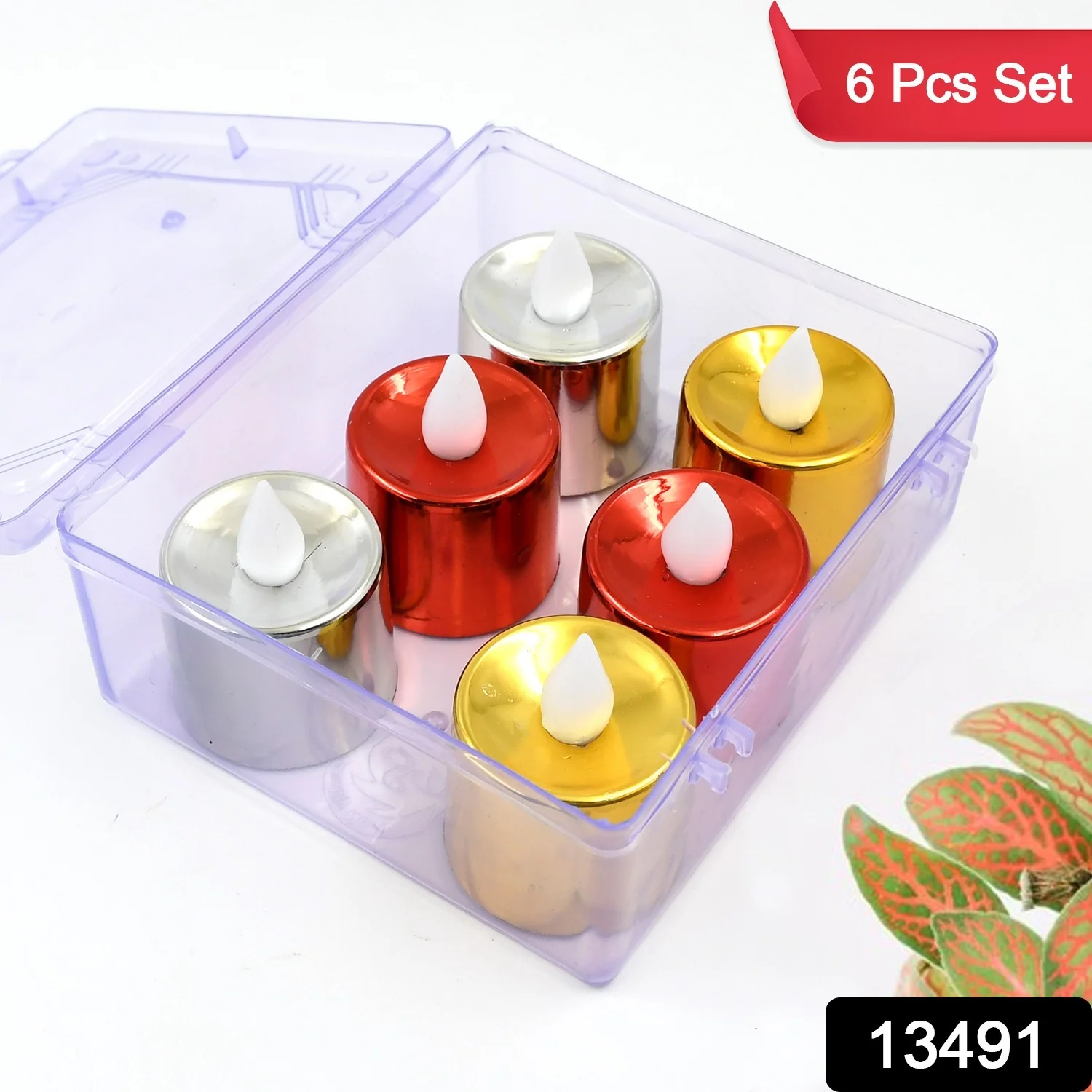 Electrical Candles Diya LED Tea Light, Diwali (6 Pcs Set) - Image 2