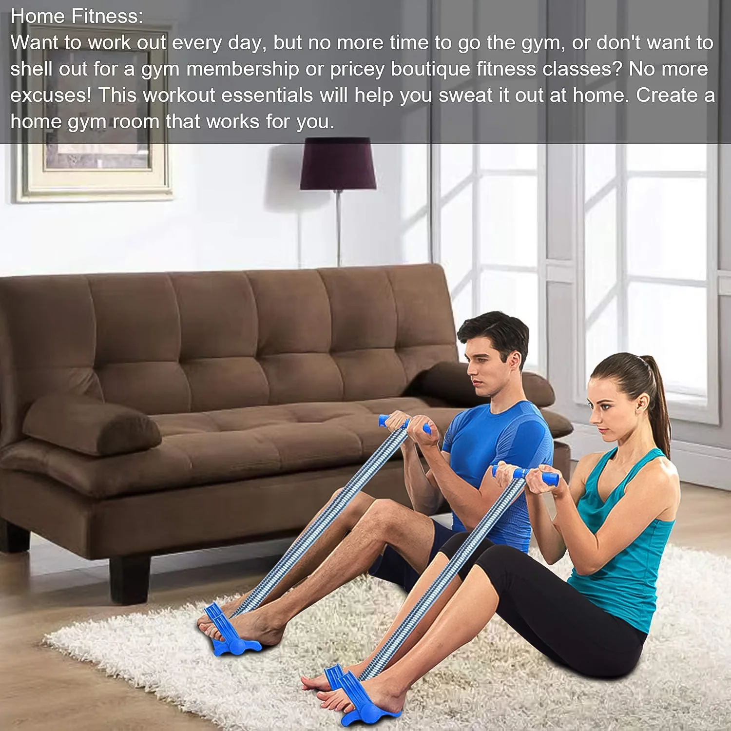 Spring Tension Pull Rope Resistance Band Exercise Strap Single Spring (1 Pc) - Image 3