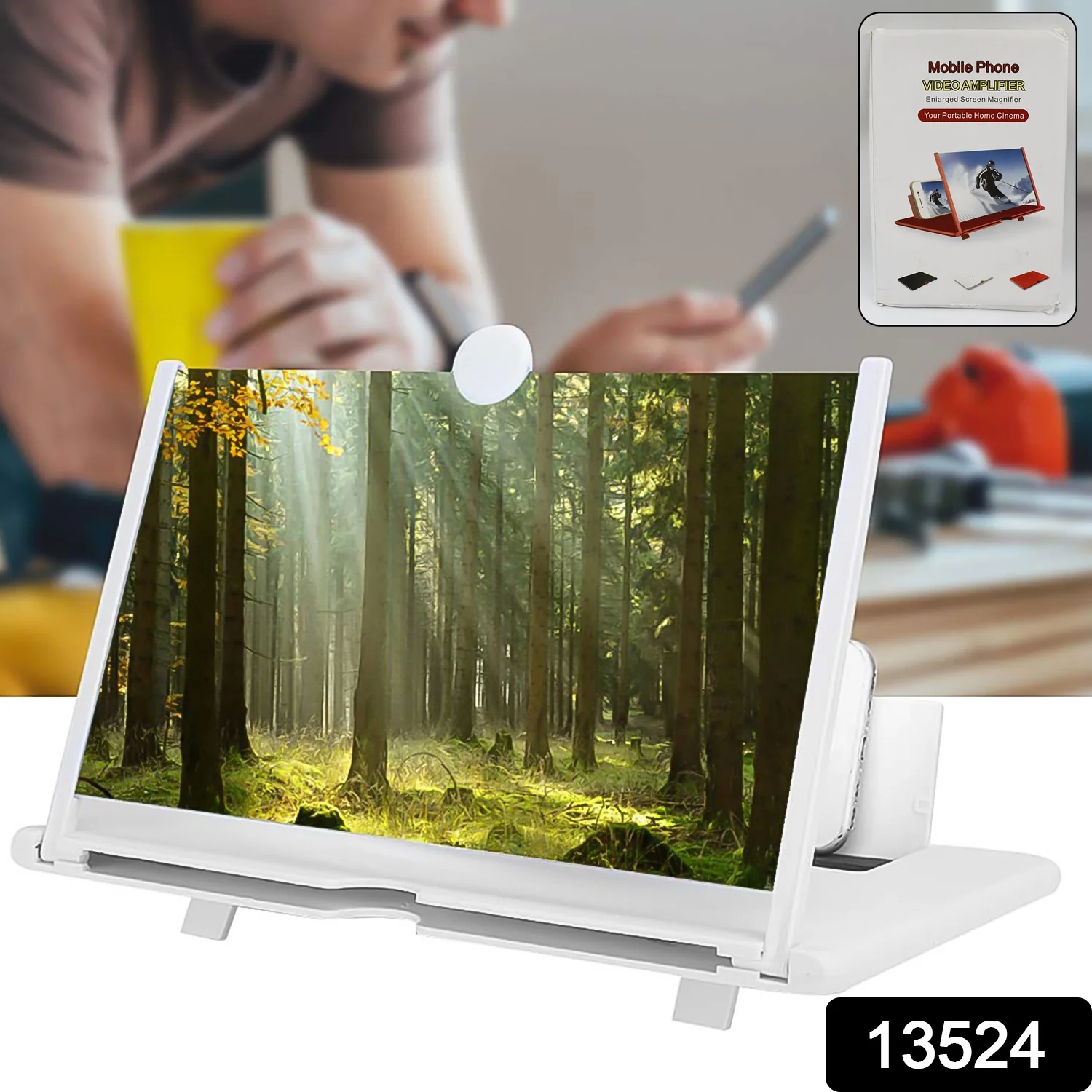3D HD Mobile Phone Magnifier Amplifier (10 inch / 1 Pc) - Image 2