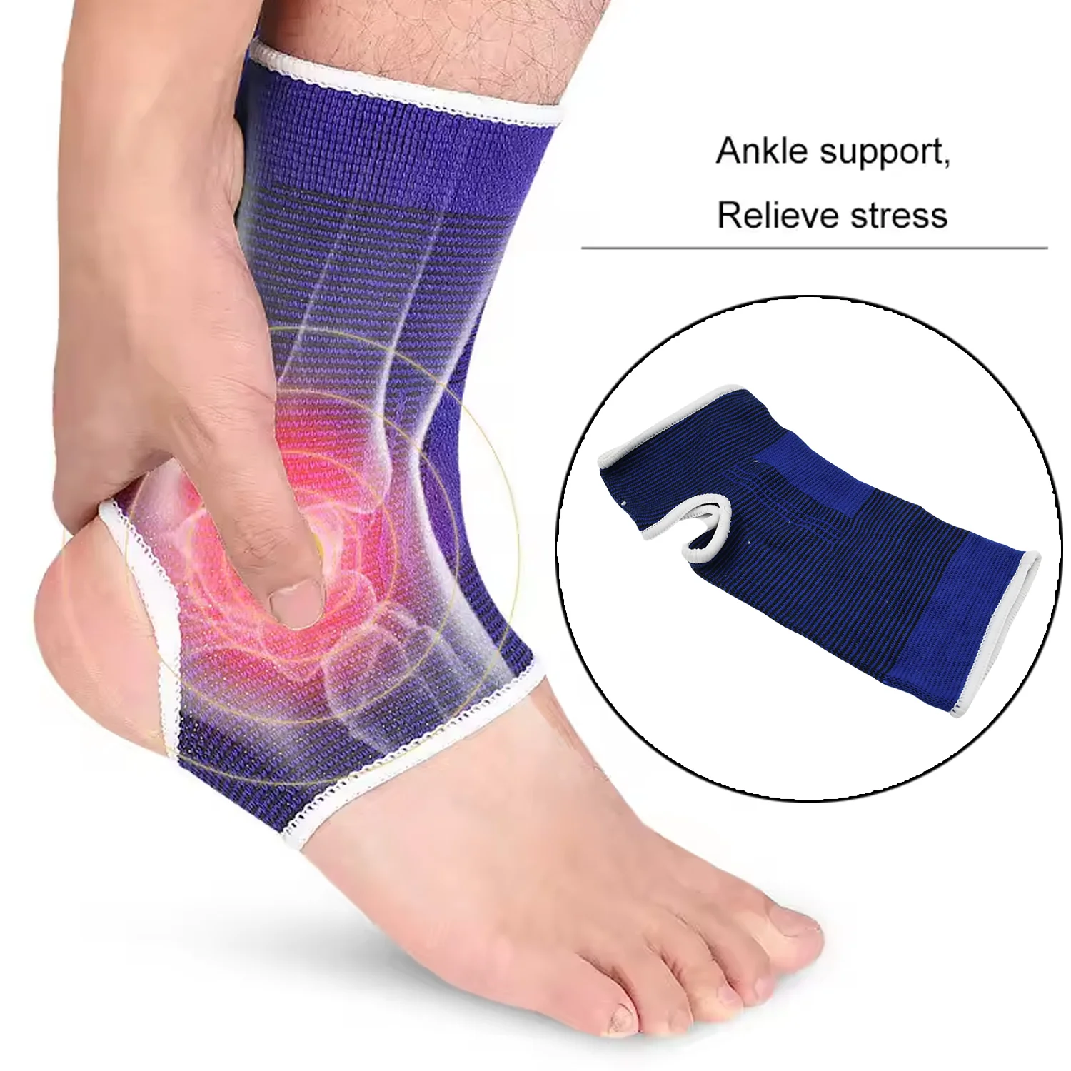 Adjustable Ankle Support Brace Cap Wrap Pad (1 Pair) - Image 4