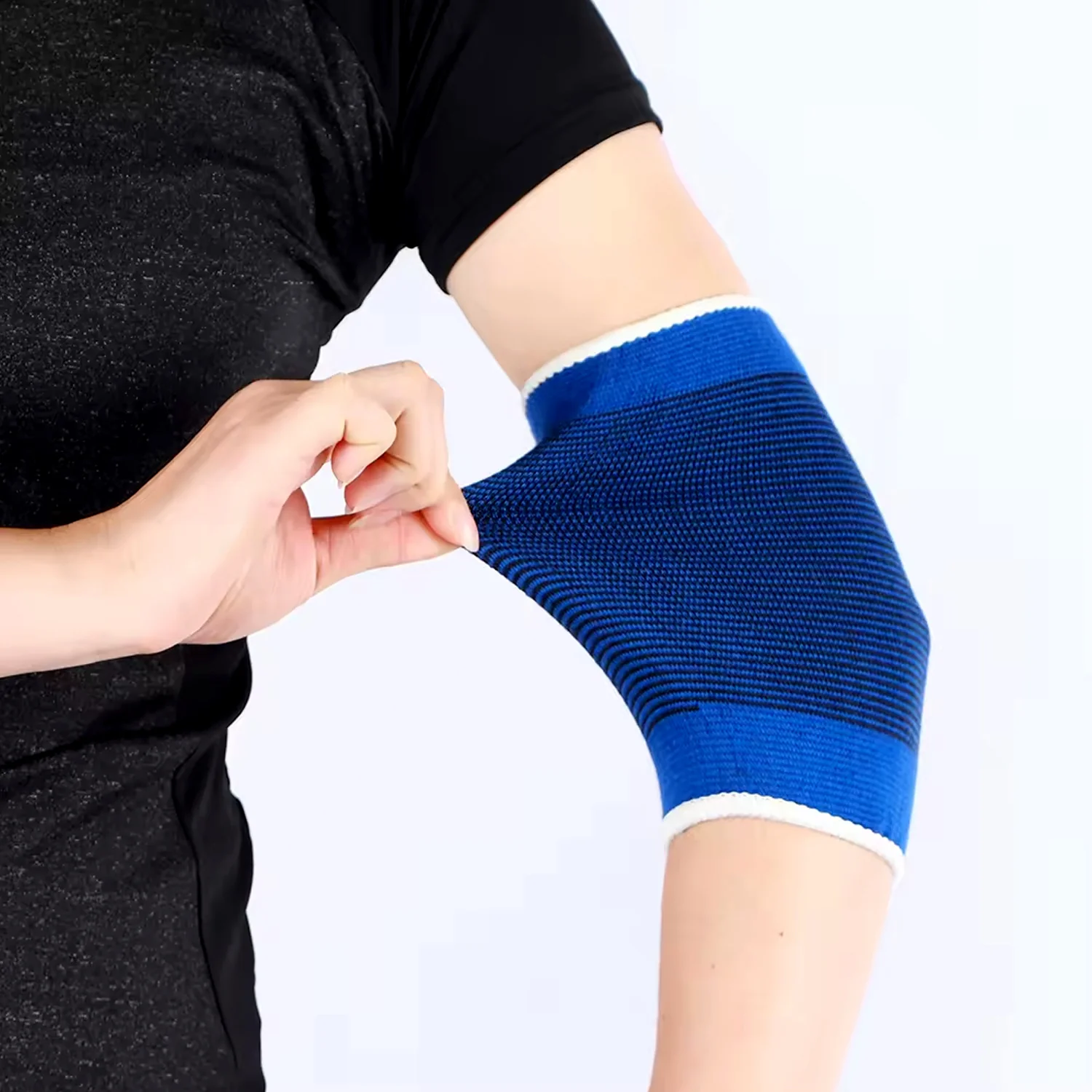 Adjustable Elbow Strap Compression Sleeves Supporter (1 Pair / With Card Packing) - Image 4