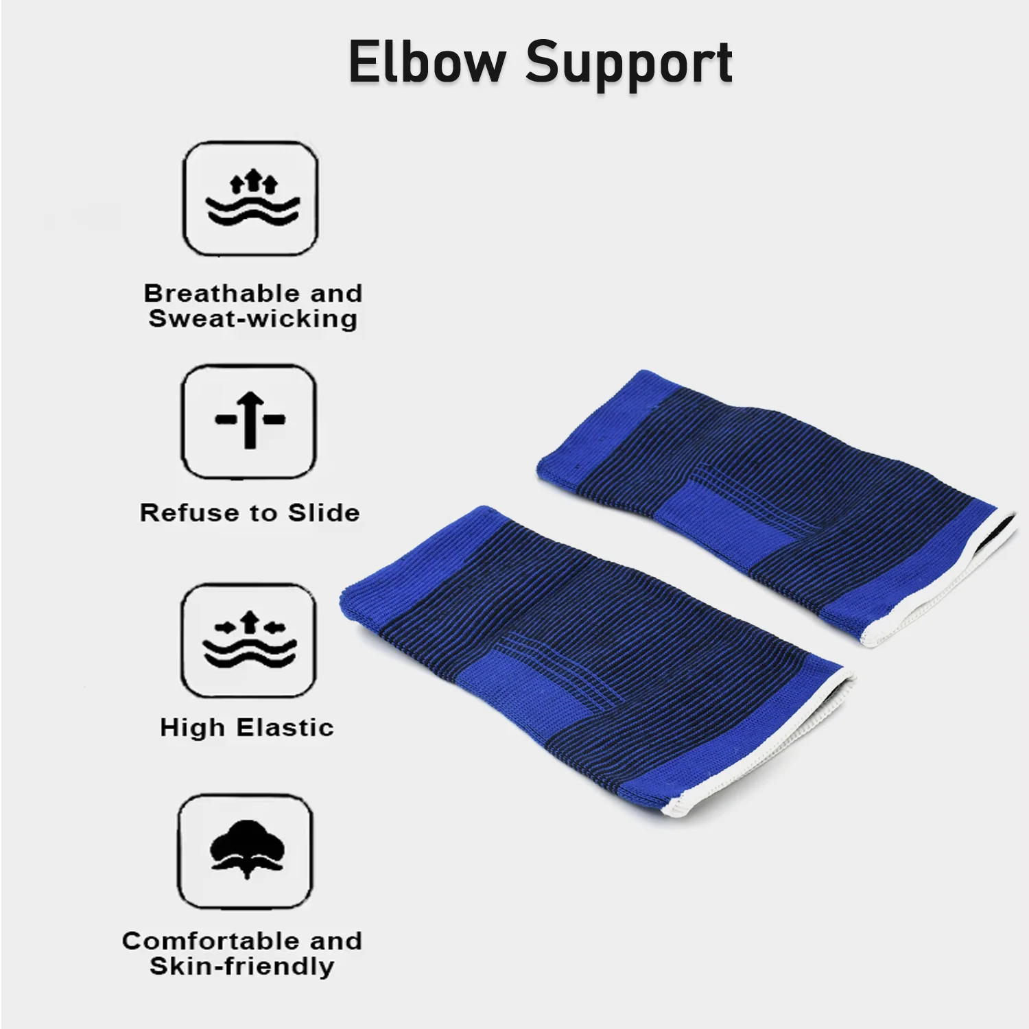 Adjustable Elbow Strap Compression Sleeves Supporter (1 Pair / With Card Packing) - Image 6