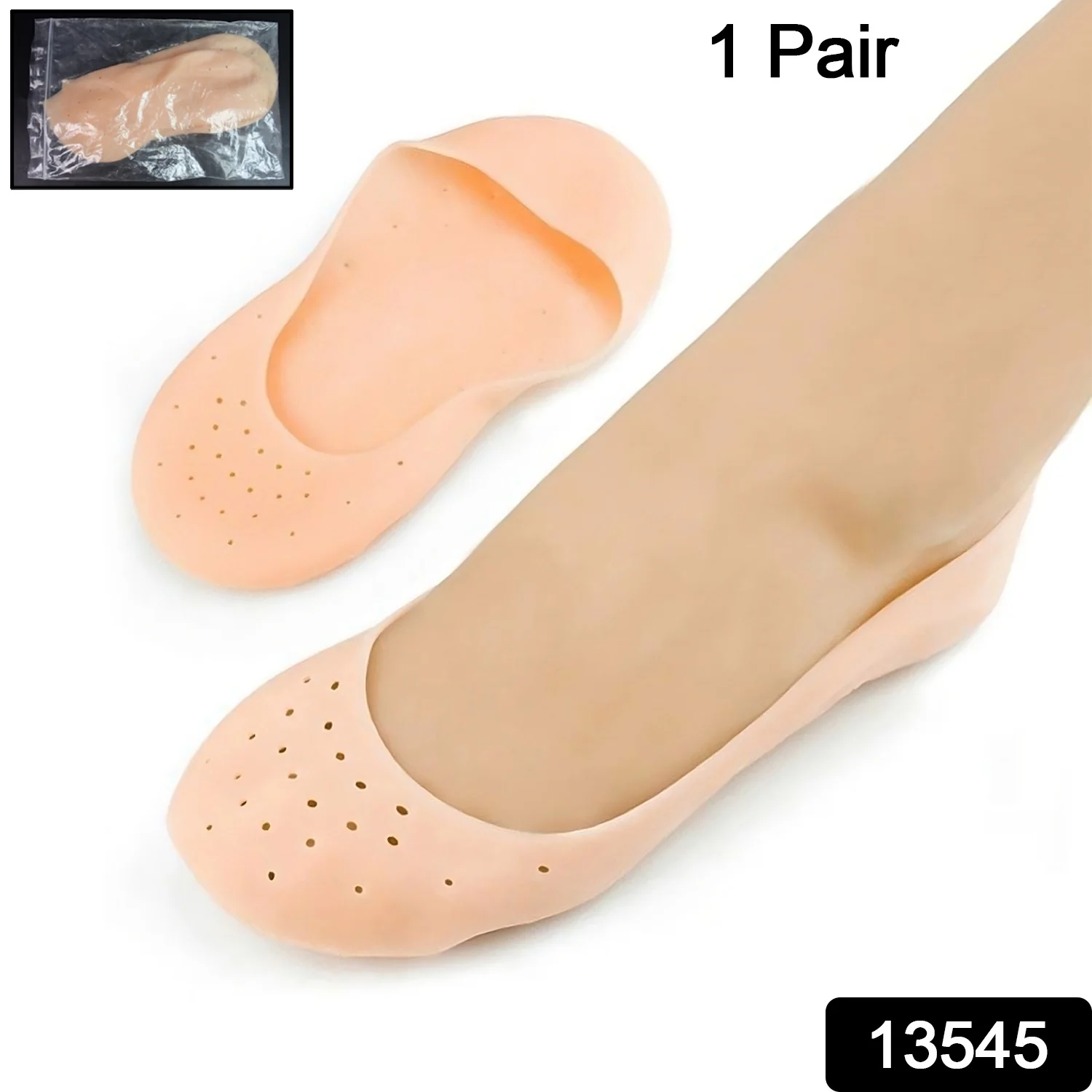 Anti-Crack Full Length Silicone Foot Protector Moisturizing Socks (1 Pair / Mix Size) - Image 2