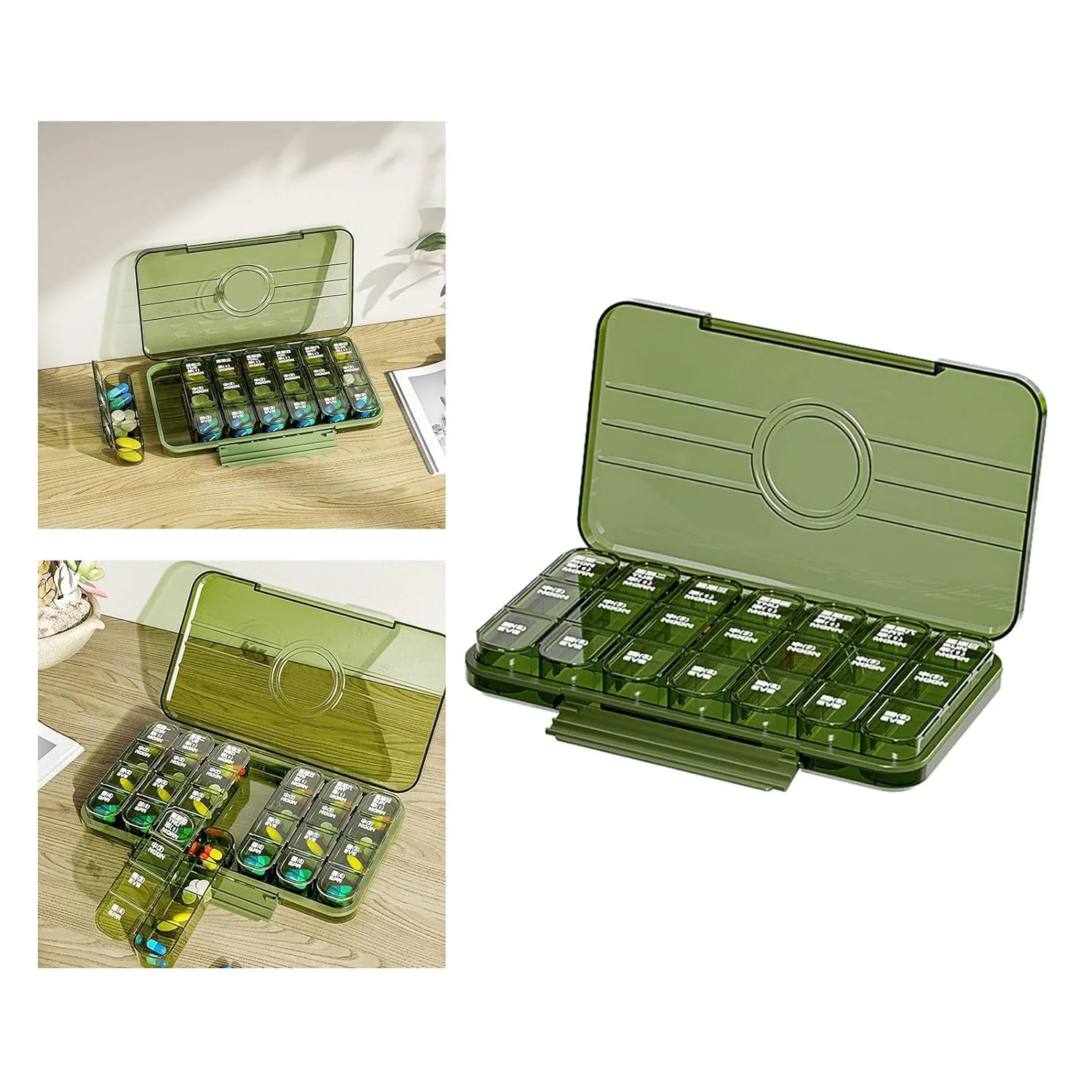 Portable Weekly Pill Box Organiser Daily Pill Keeper 21 Grid Container (1 Pc) - Image 5