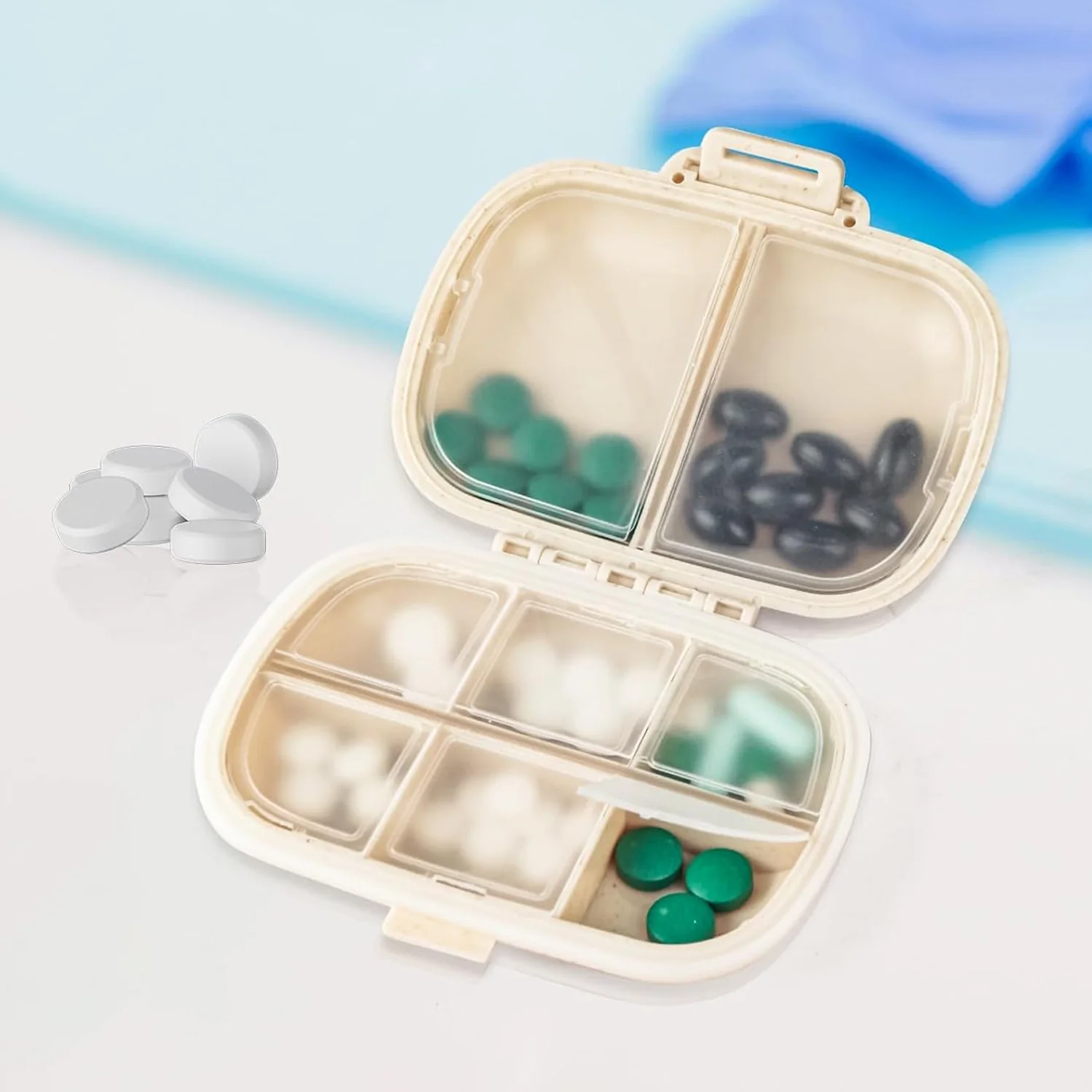 8 Compartment Medicine Divider Box (1 Pc) - Image 3