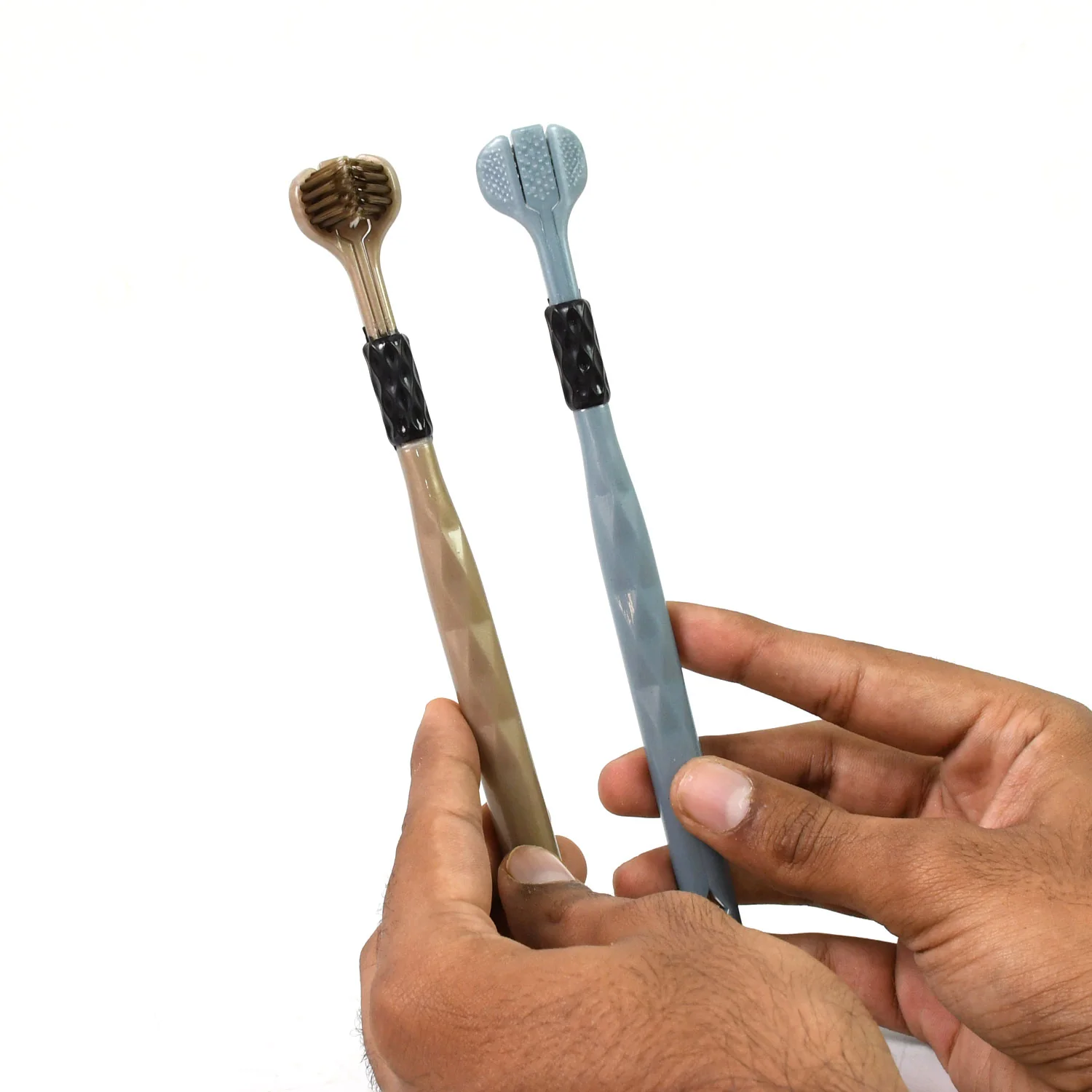3 Sided Toothbrush, Soft Bristle Toothbrush (2 Pc Set) - Image 5