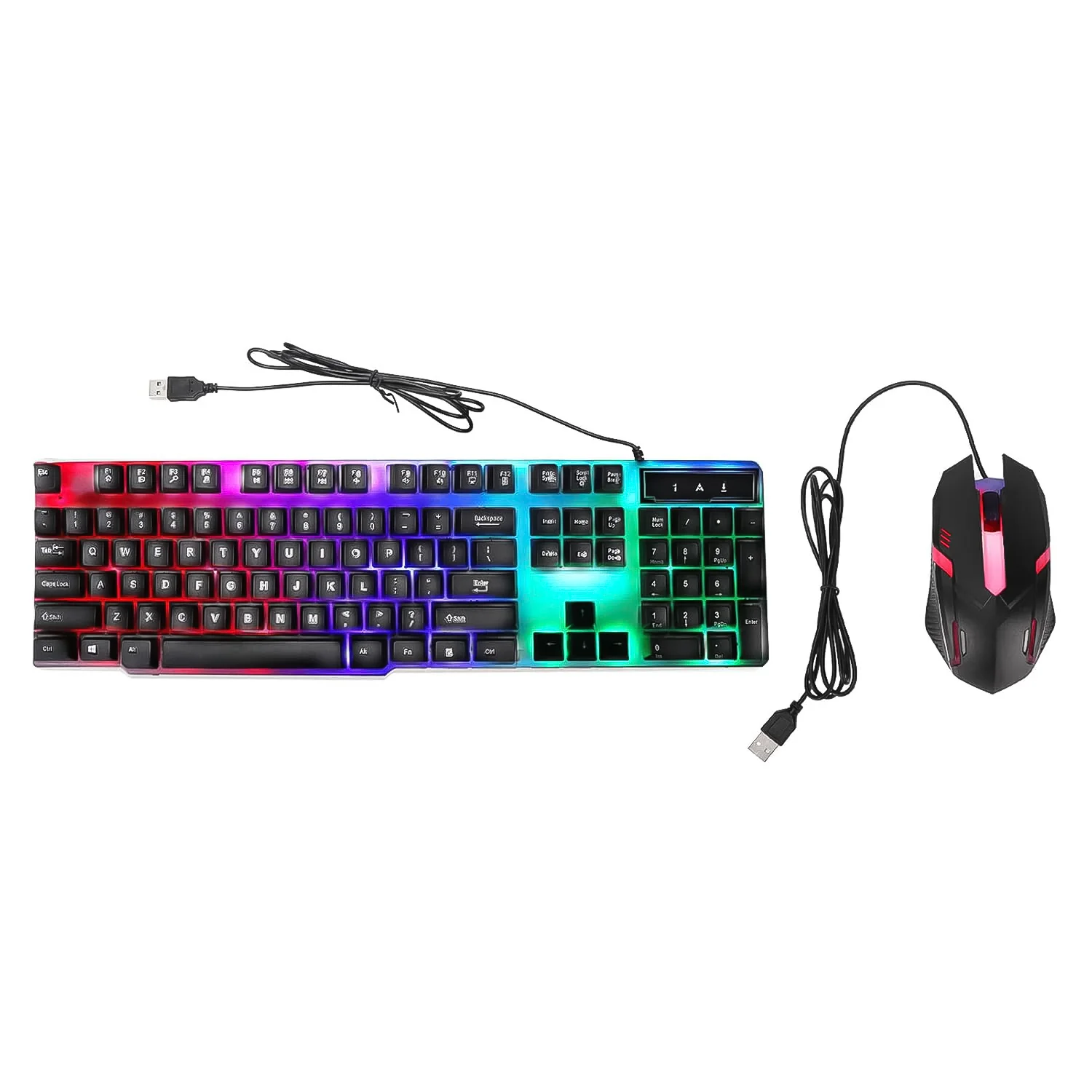 104 Key Colorful Lighting Keyboard Mouse Set (2 Pc Set) - Image 5